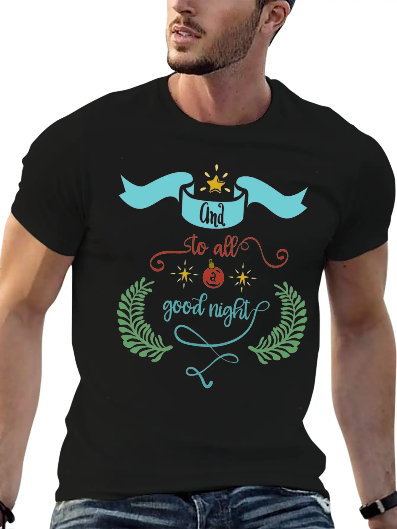 And To All A Good Night Classic Crew Neck Graphic Tee – Everyday Minimal Look