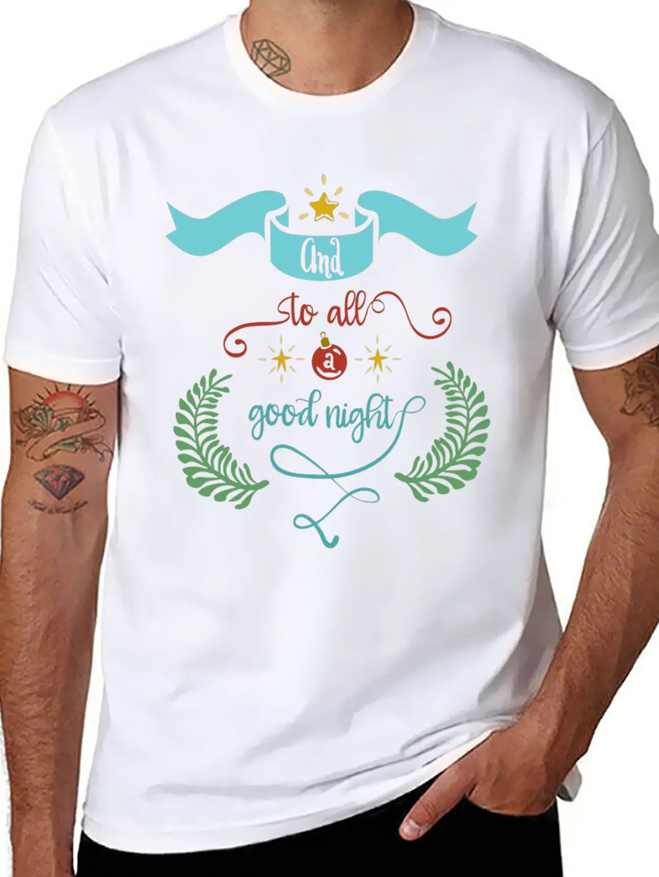 And To All A Good Night Classic Crew Neck Graphic Tee – Everyday Minimal Look