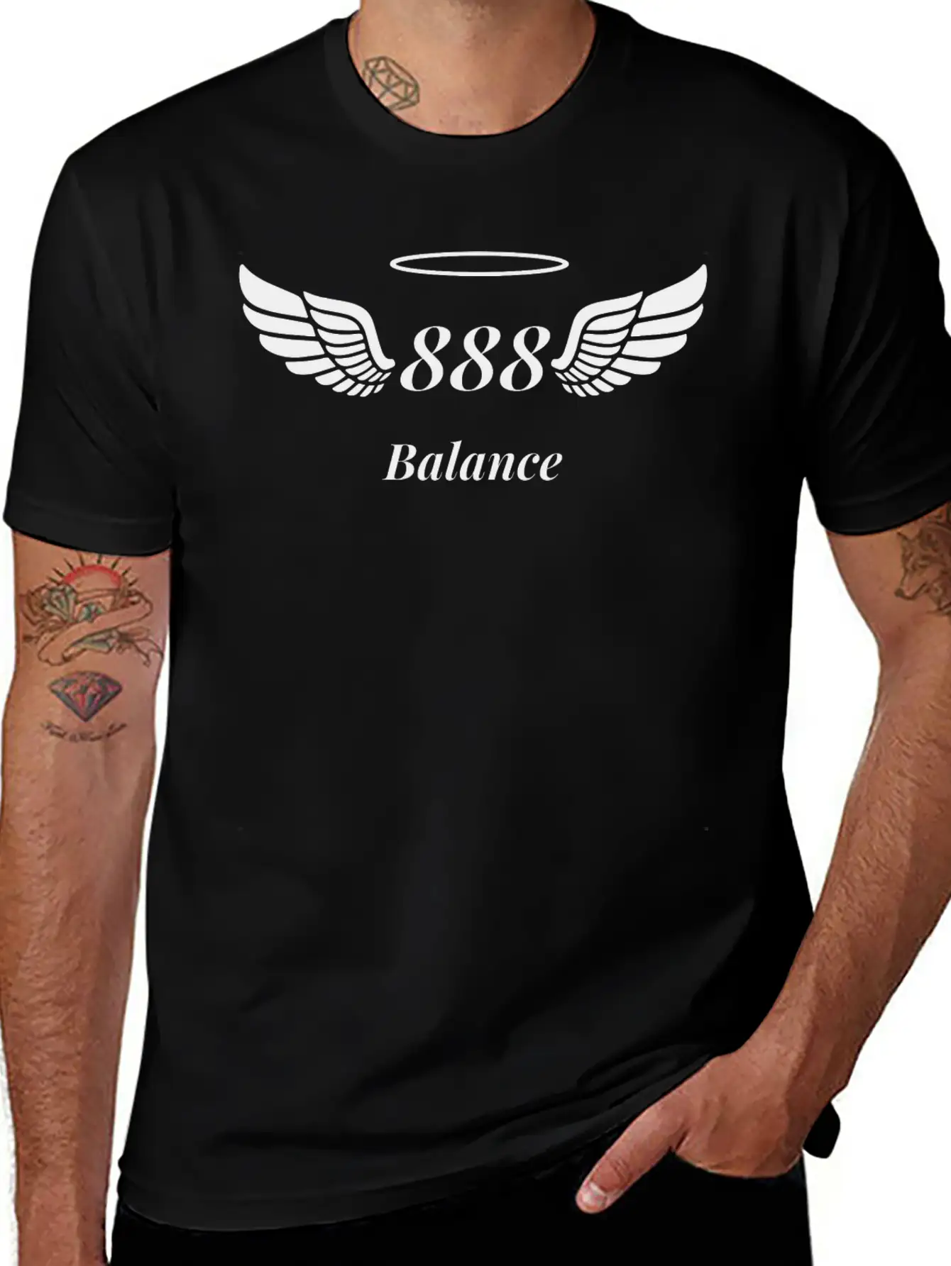 Angel Number 888 Balance Basic Graphic T-Shirt – Daily Comfort In Soft Cotton