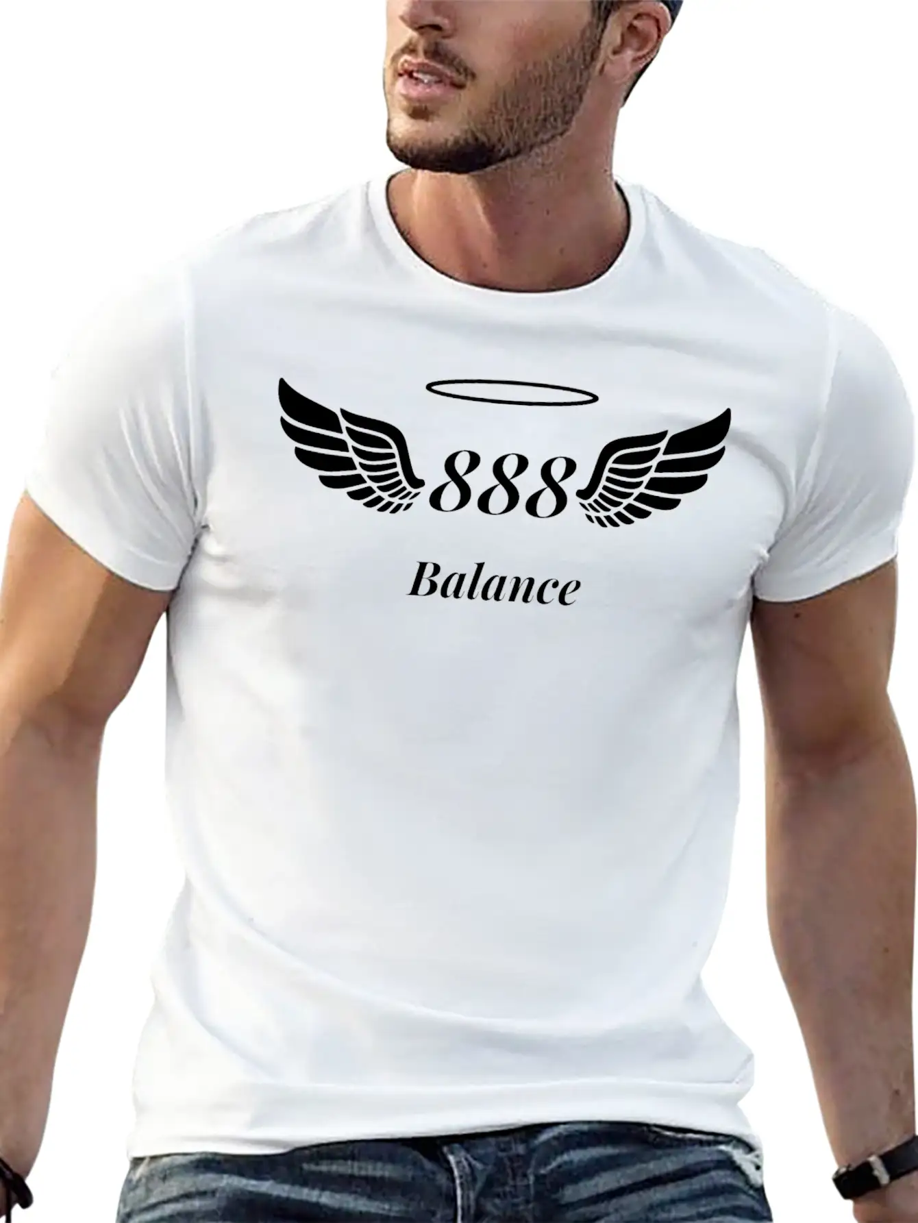 Angel Number 888 Balance Basic Graphic T-Shirt – Daily Comfort In Soft Cotton