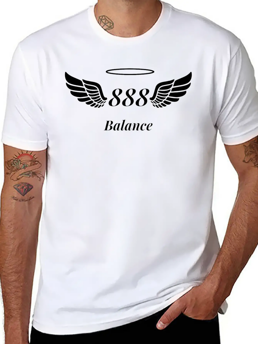 Angel Number 888 Balance Basic Graphic T-Shirt – Daily Comfort In Soft Cotton
