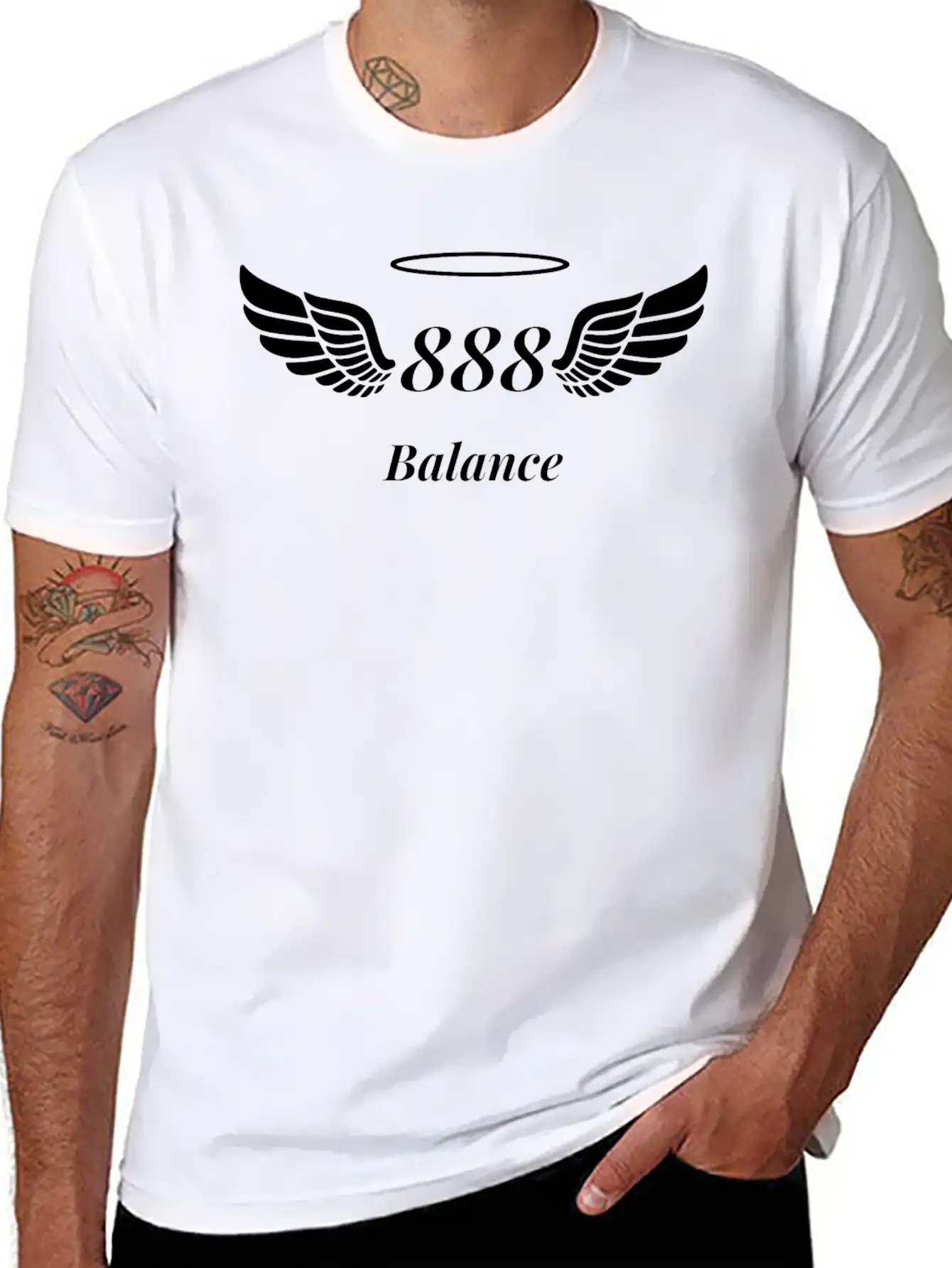Angel Number 888 Balance Basic Graphic T-Shirt – Daily Comfort In Soft Cotton