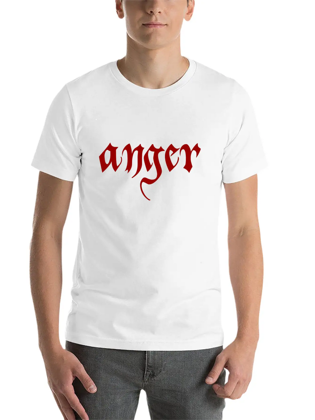 Anger Classic Fit Graphic Tee For Daily Comfort – Unisex Cotton Shirt