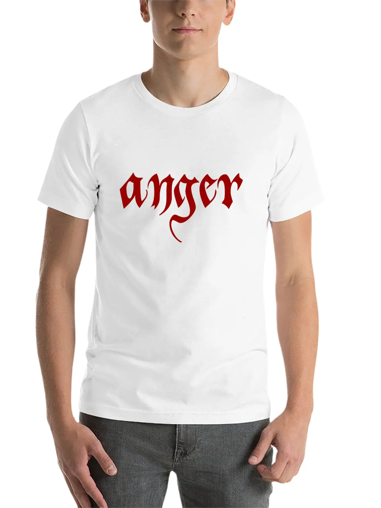 Anger Classic Fit Graphic Tee For Daily Comfort – Unisex Cotton Shirt