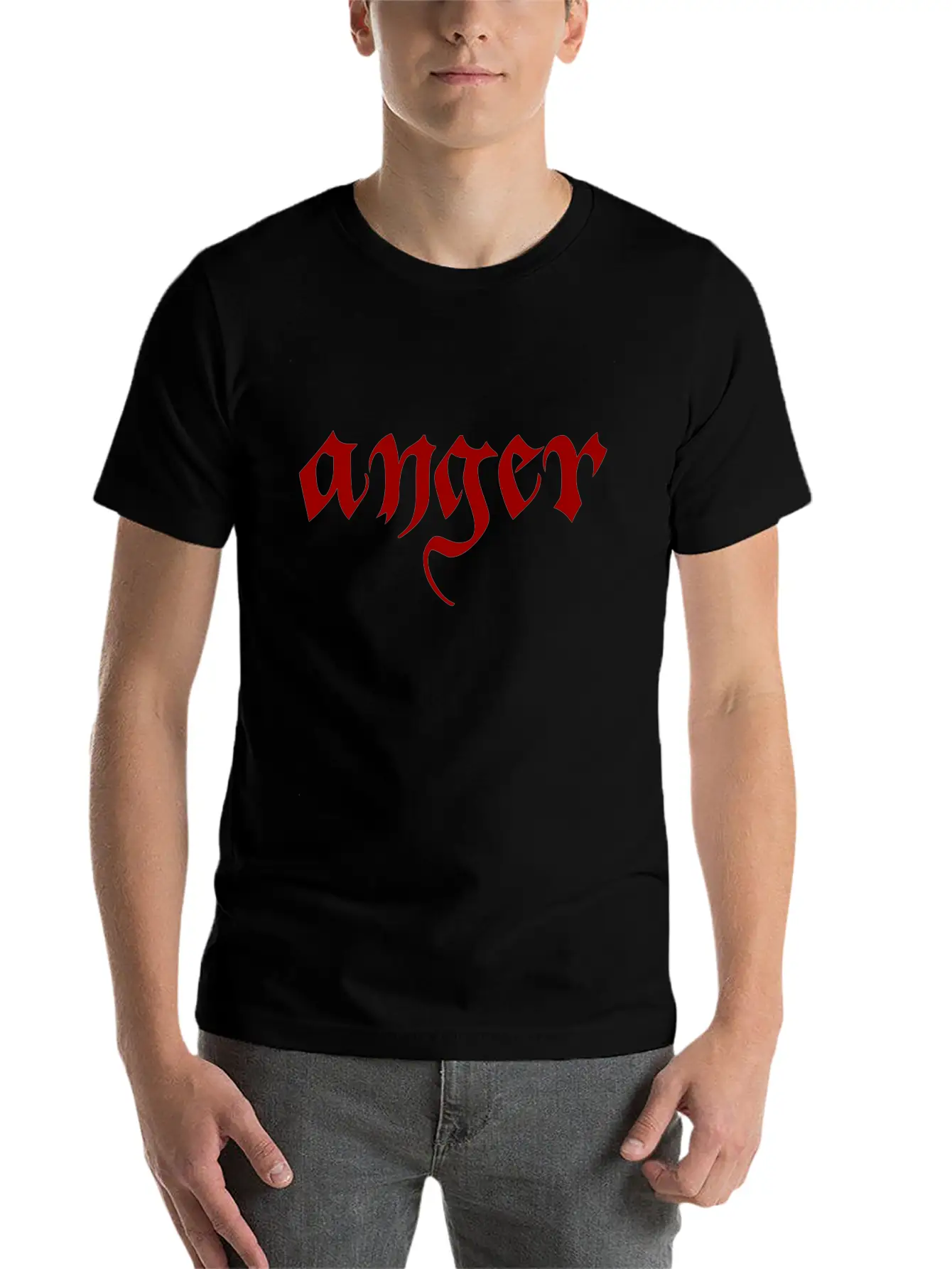 Anger Classic Fit Graphic Tee For Daily Comfort – Unisex Cotton Shirt