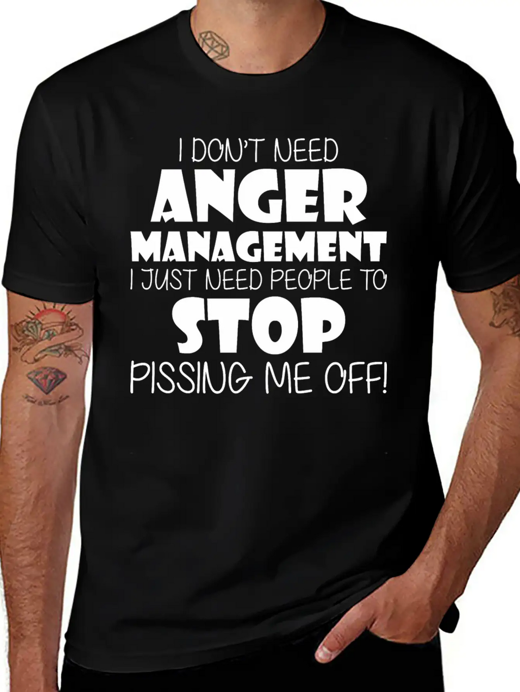 Anger Management Just Need People To Stop Me Off Timeless Short Sleeve Tee – Comfy And Minimalist Design