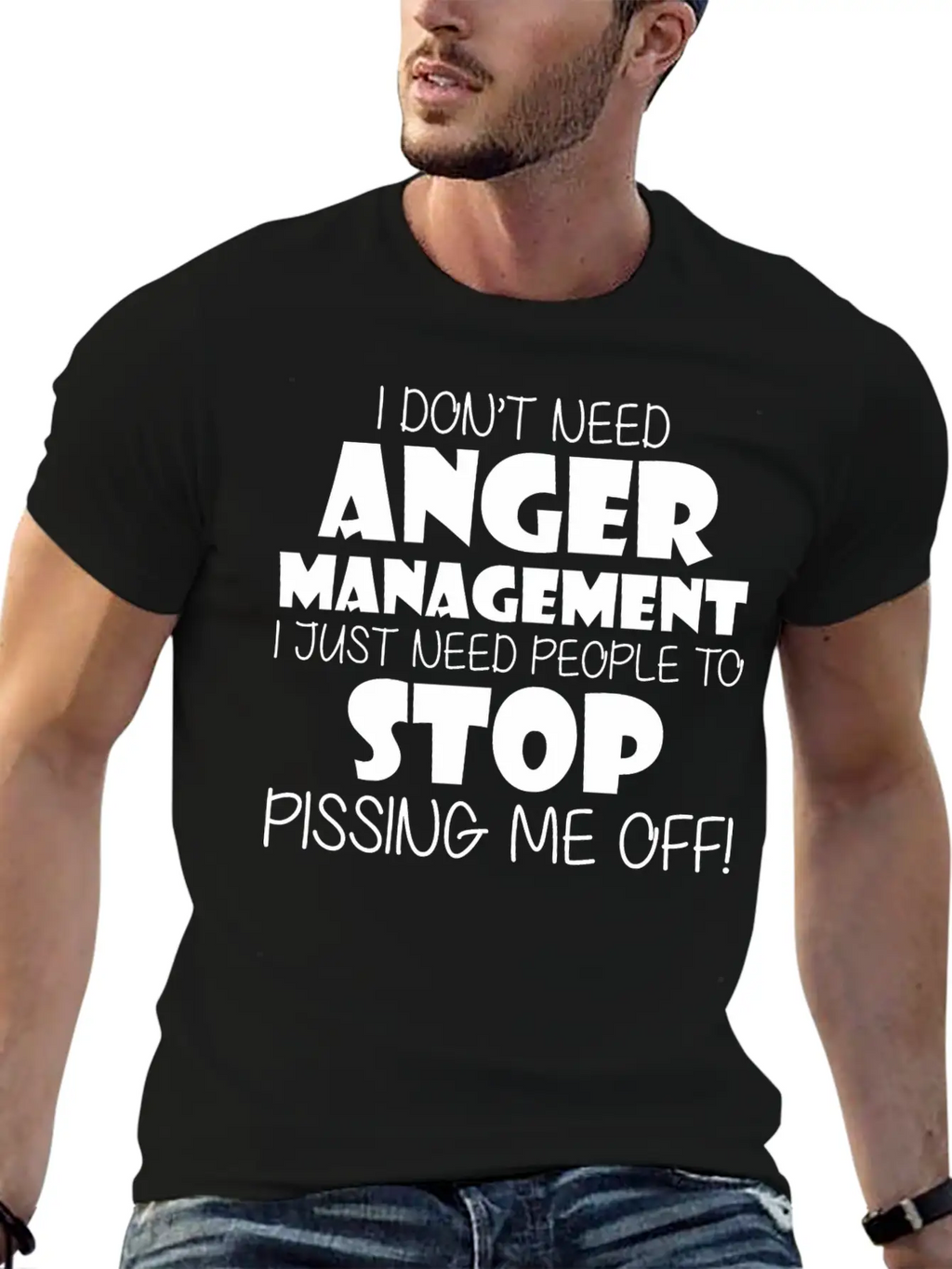 Anger Management Just Need People To Stop Me Off Timeless Short Sleeve Tee – Comfy And Minimalist Design