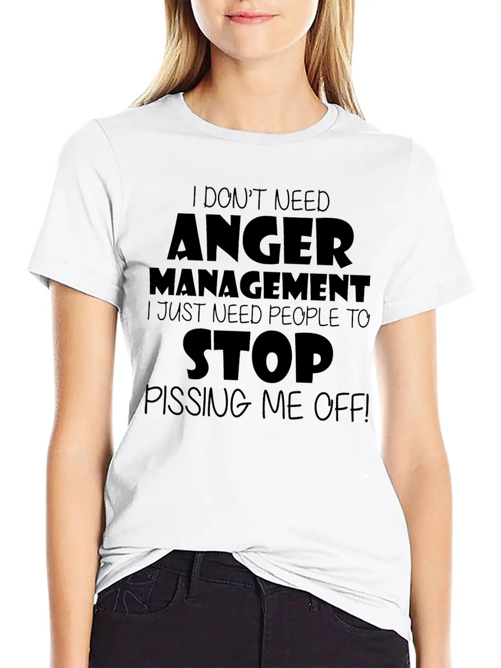 Anger Management Just Need People To Stop Me Off Timeless Short Sleeve Tee – Comfy And Minimalist Design
