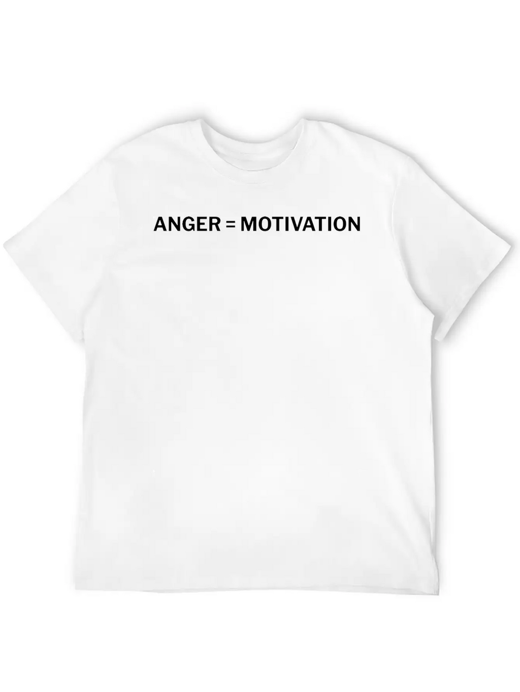 Anger = Motivation Classic Crew Neck Graphic Tee – Everyday Minimal Look