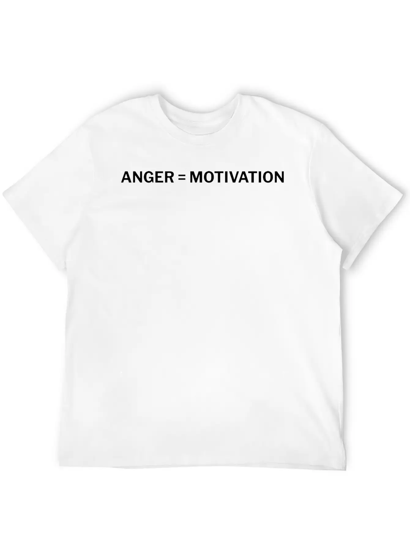 Anger = Motivation Classic Crew Neck Graphic Tee – Everyday Minimal Look