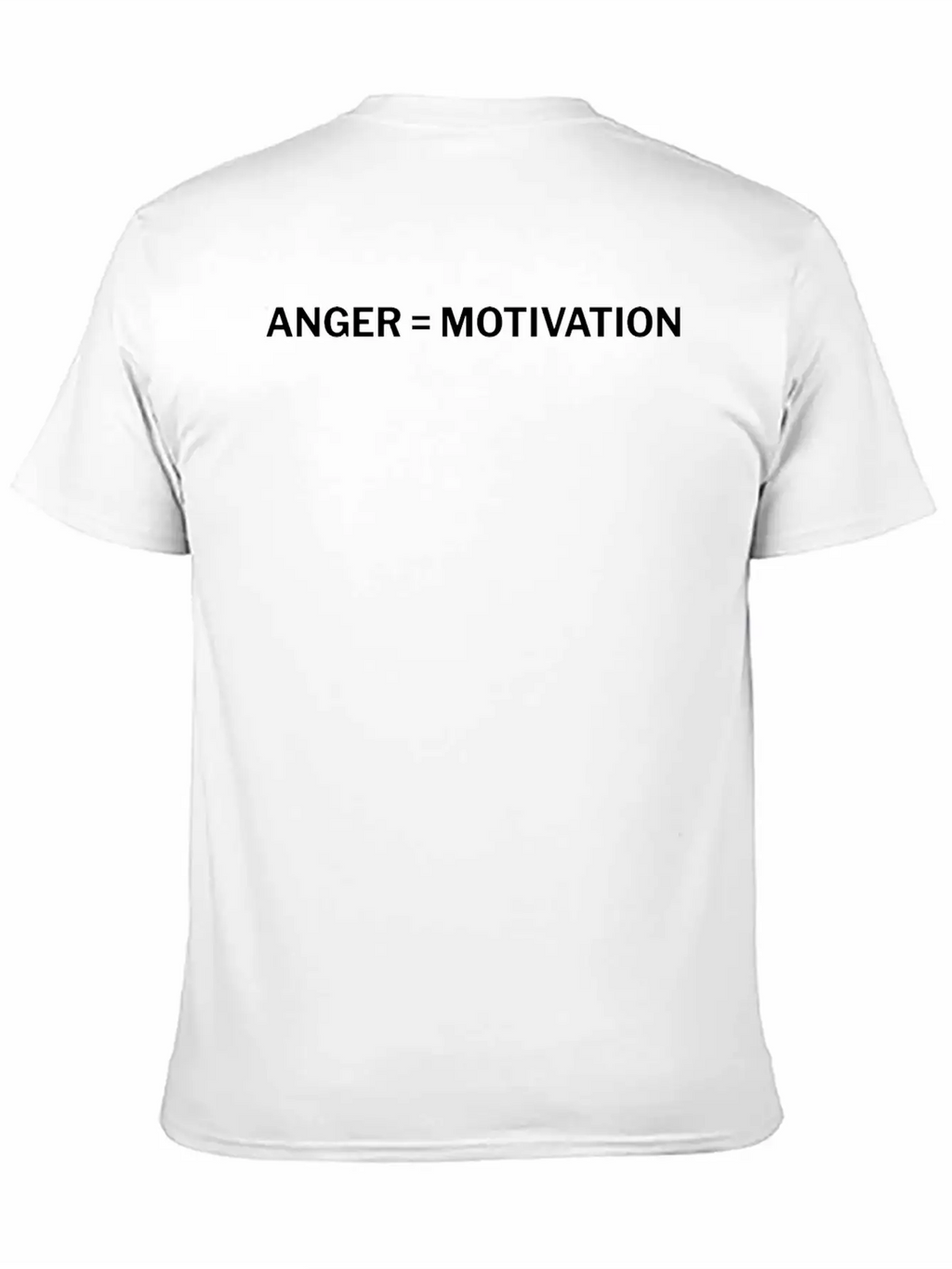 Anger = Motivation Classic Crew Neck Graphic Tee – Everyday Minimal Look