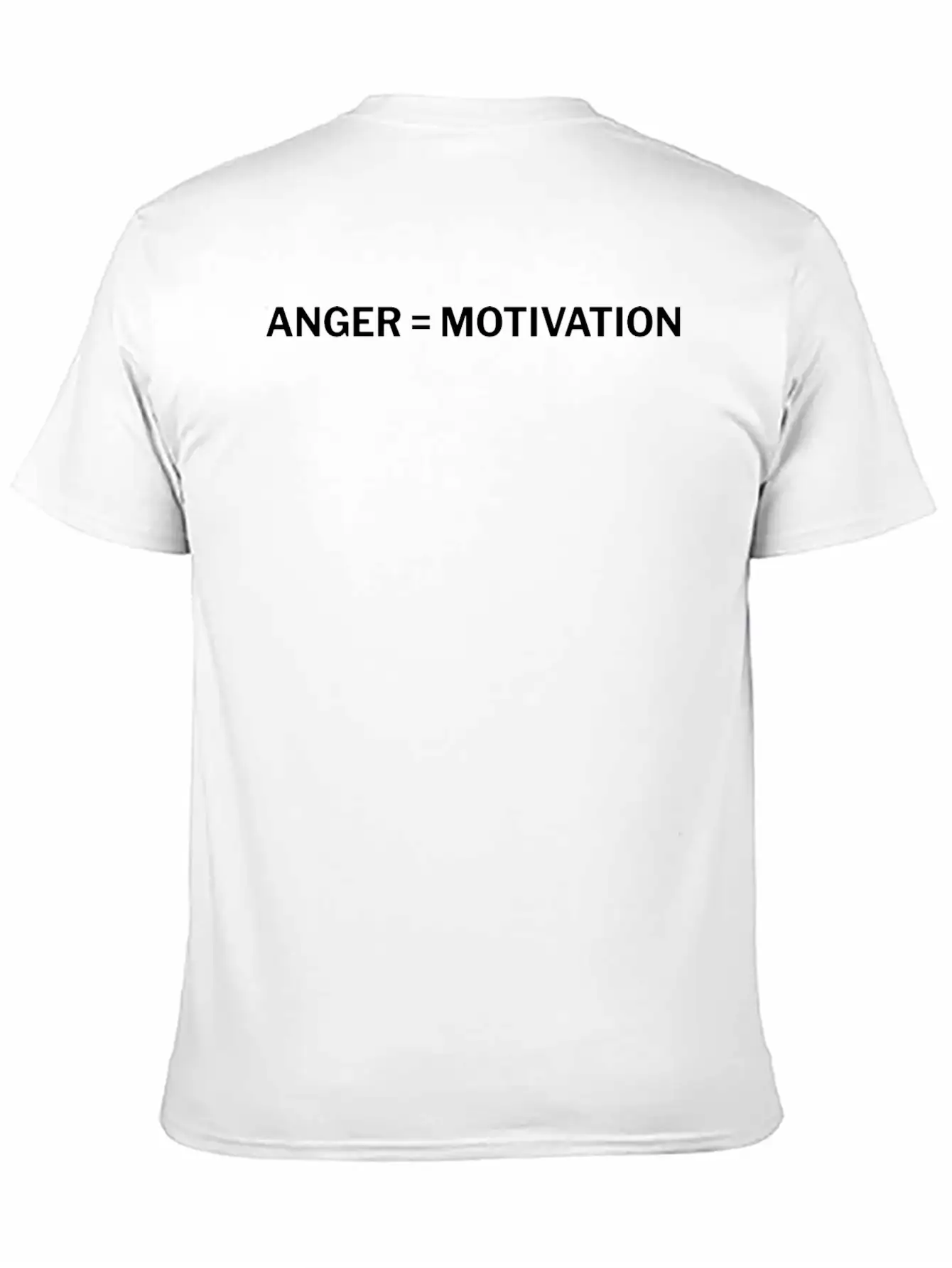 Anger = Motivation Classic Crew Neck Graphic Tee – Everyday Minimal Look
