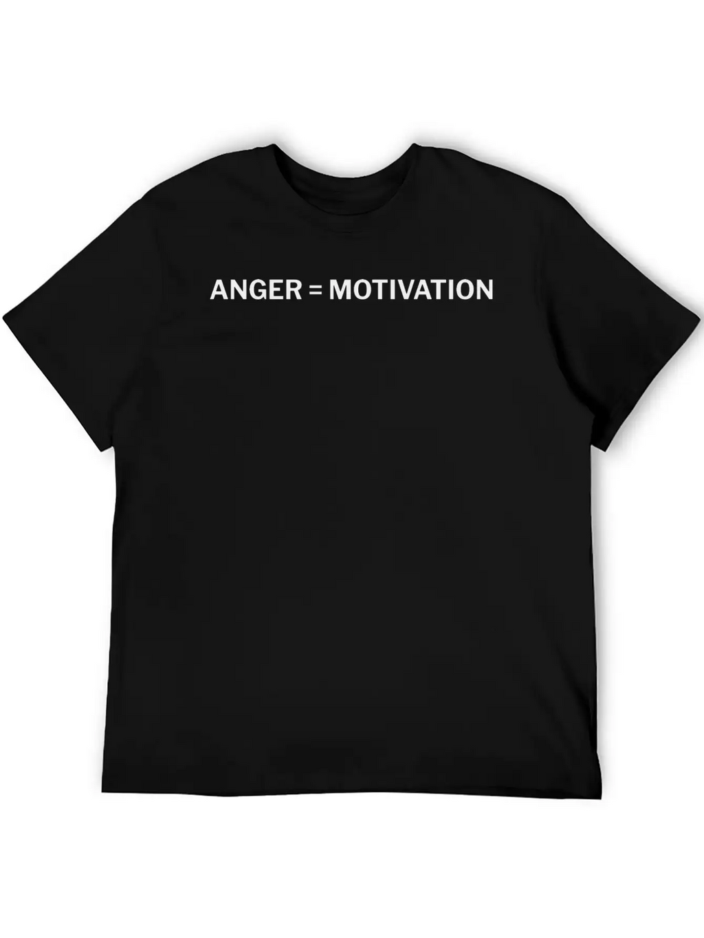 Anger = Motivation Classic Crew Neck Graphic Tee – Everyday Minimal Look
