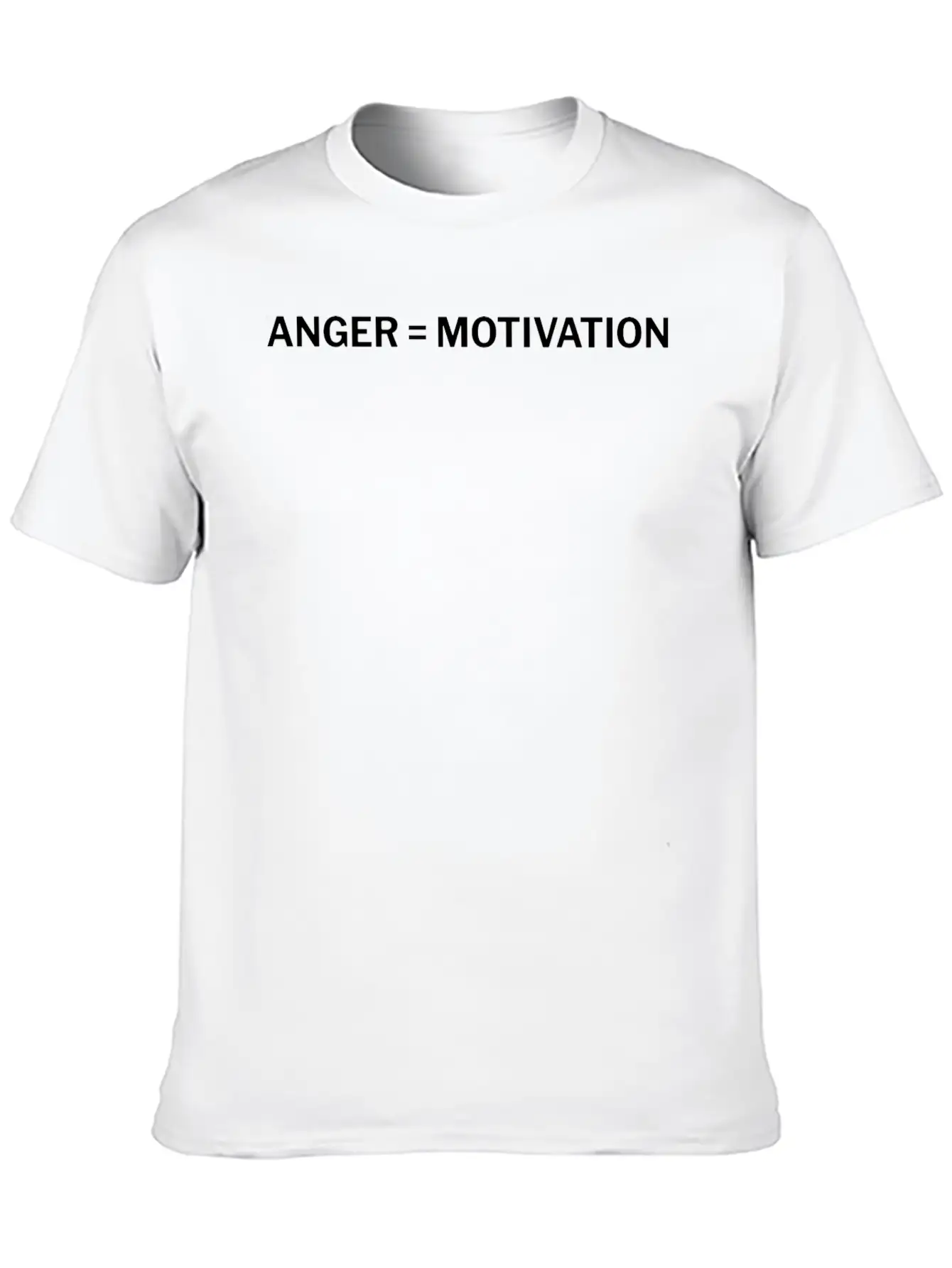 Anger = Motivation Classic Crew Neck Graphic Tee – Everyday Minimal Look