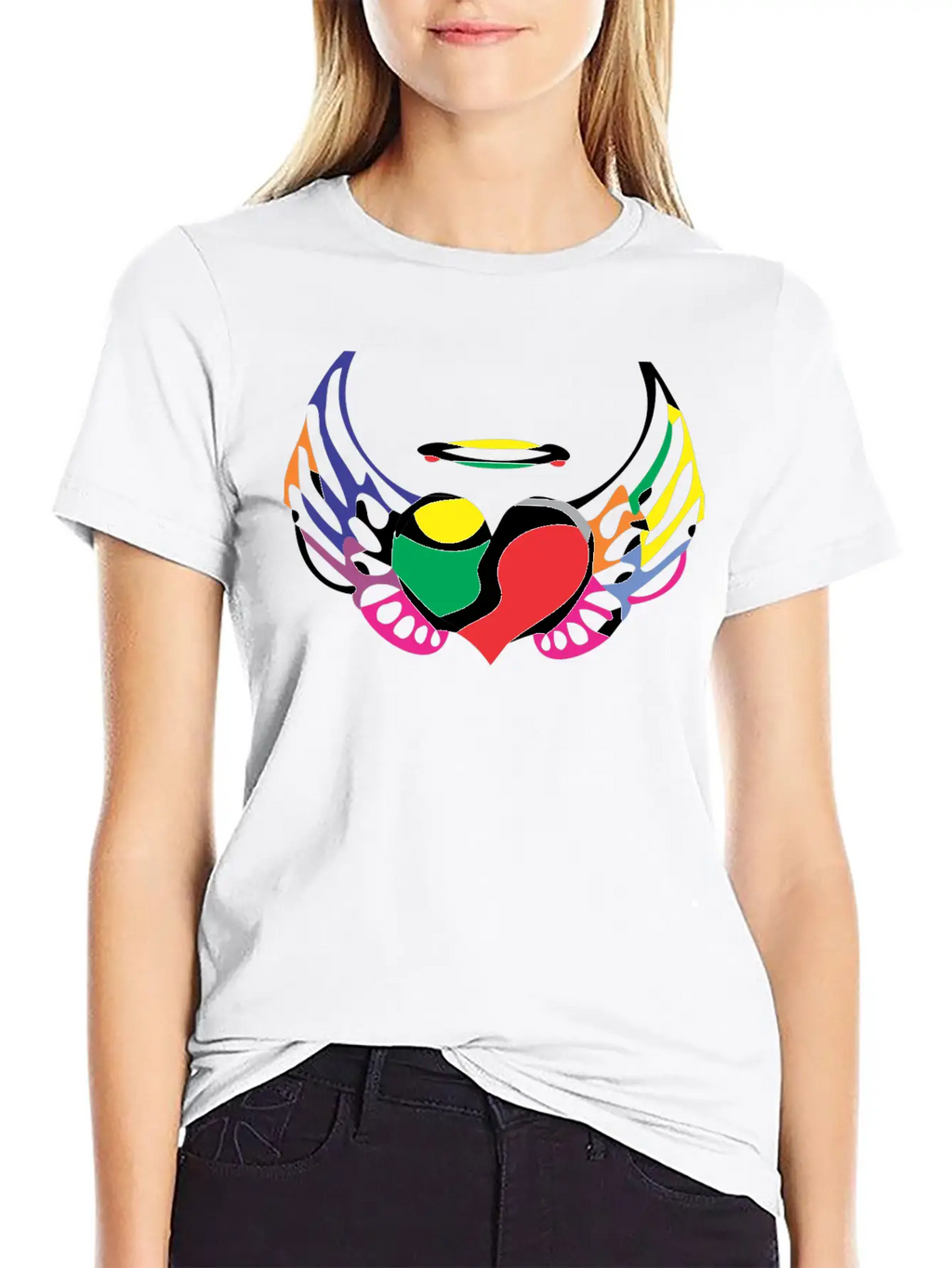 Angle Full Color Child Painting Simple Everyday Graphic Tee – Lightweight Summer Wear