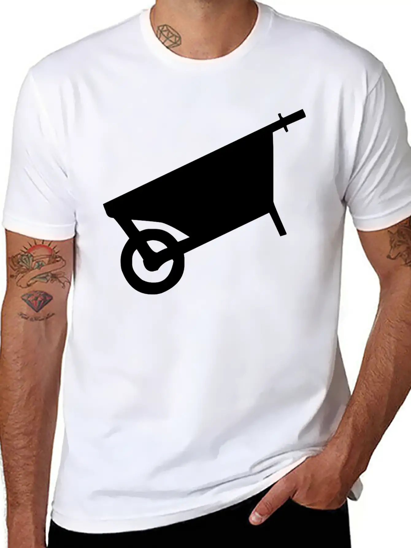 Angled Cart Breathable Soft Cotton T-Shirt – Timeless Casual Look