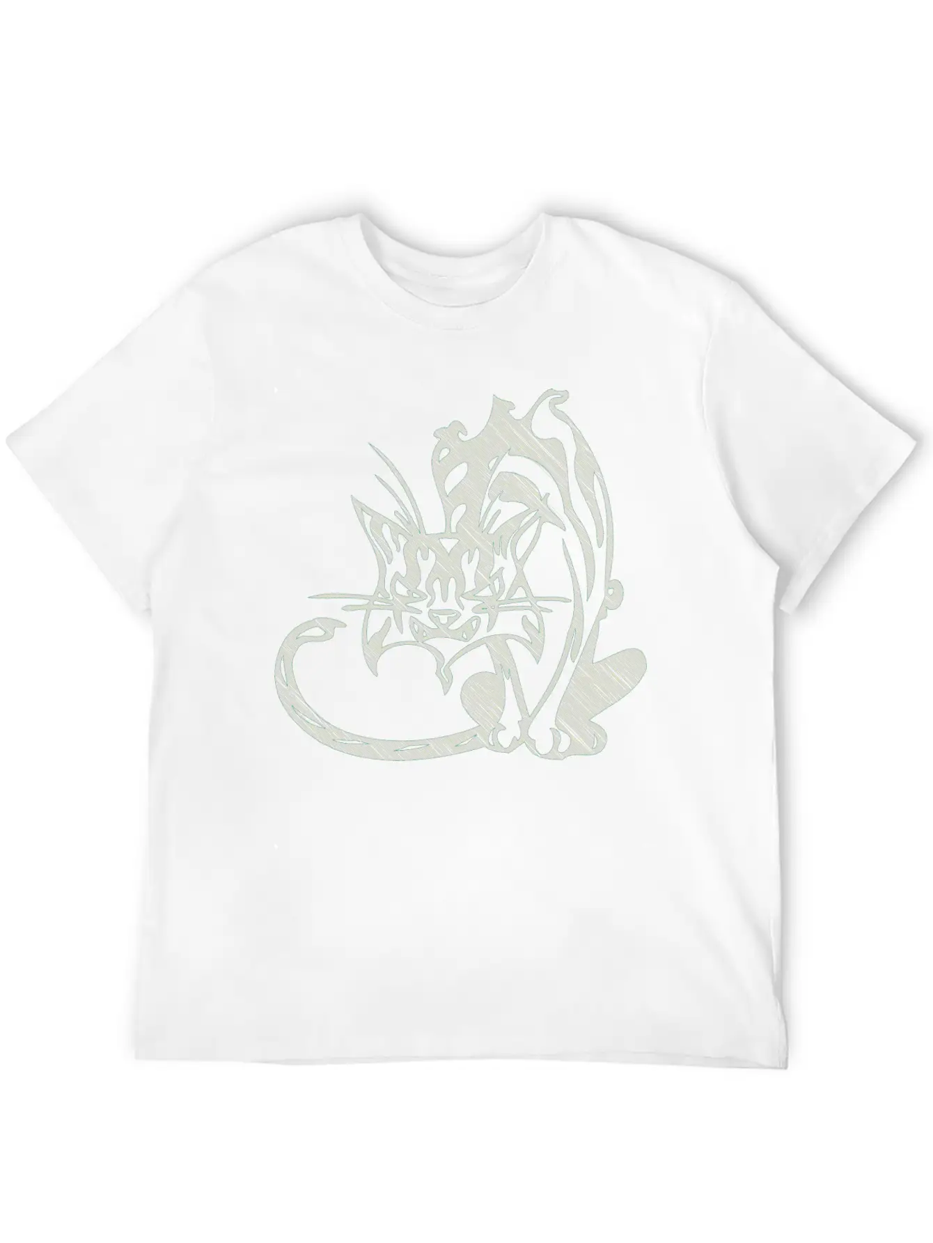 Angrt_looking_cat_light_blue Breathable Graphic T-Shirt – Perfect For Casual Days