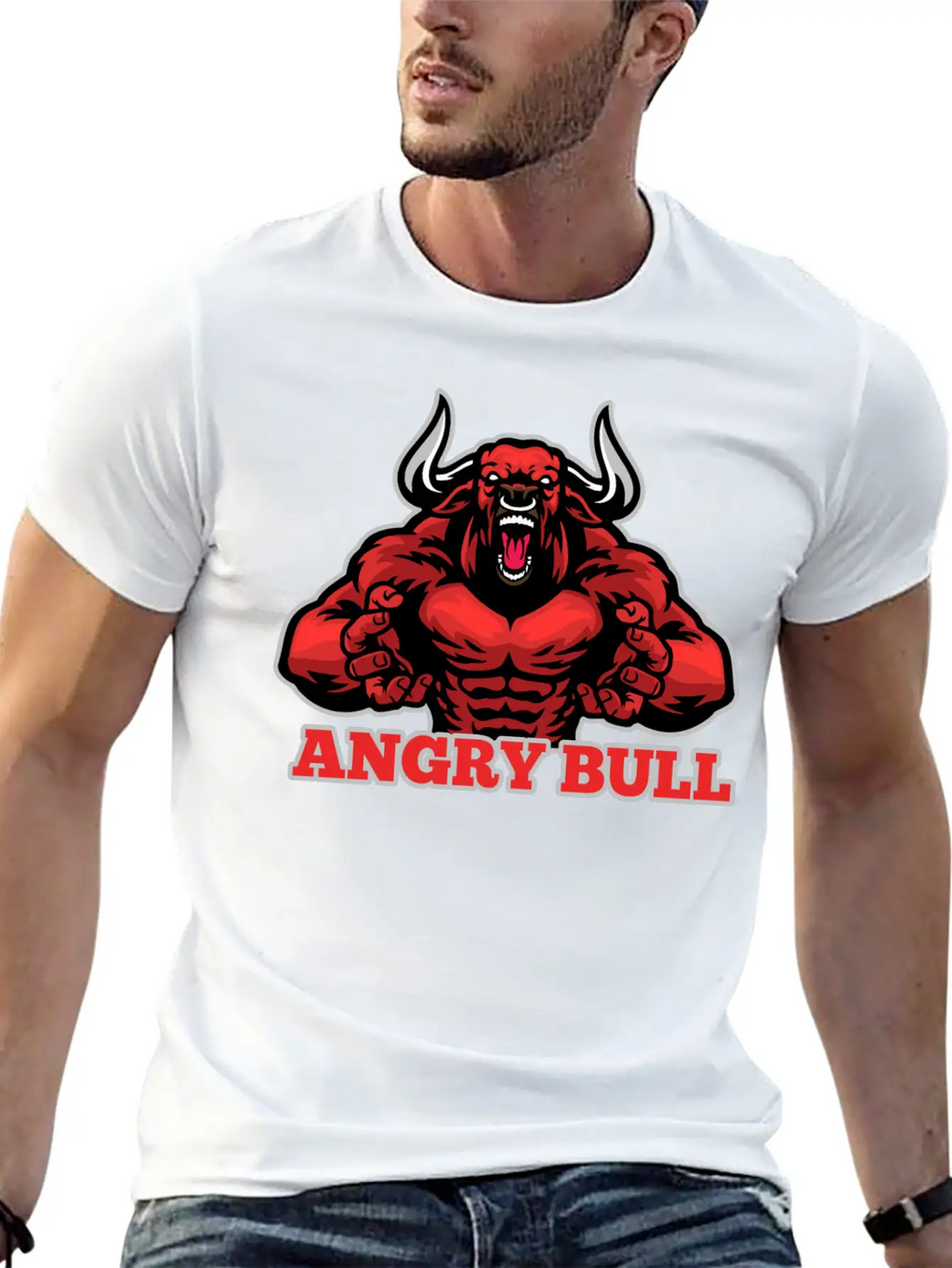 Angry Bull Design Timeless Short Sleeve Tee – Comfy And Minimalist Design