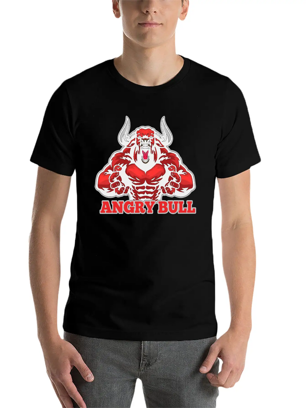 Angry Bull Design Timeless Short Sleeve Tee – Comfy And Minimalist Design