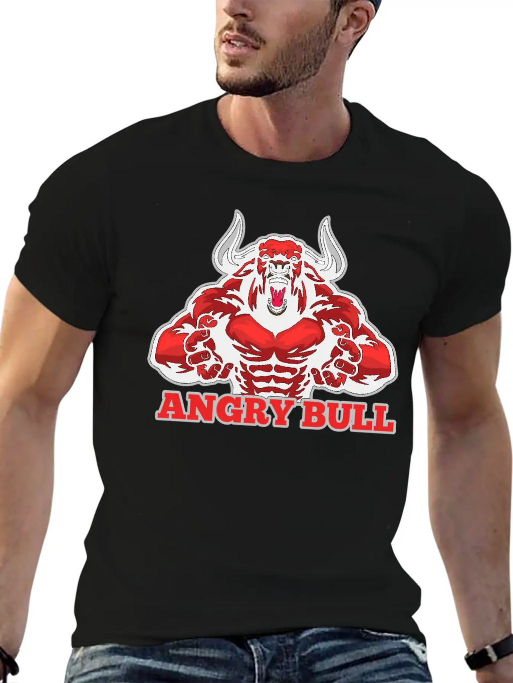 Angry Bull Design Timeless Short Sleeve Tee – Comfy And Minimalist Design