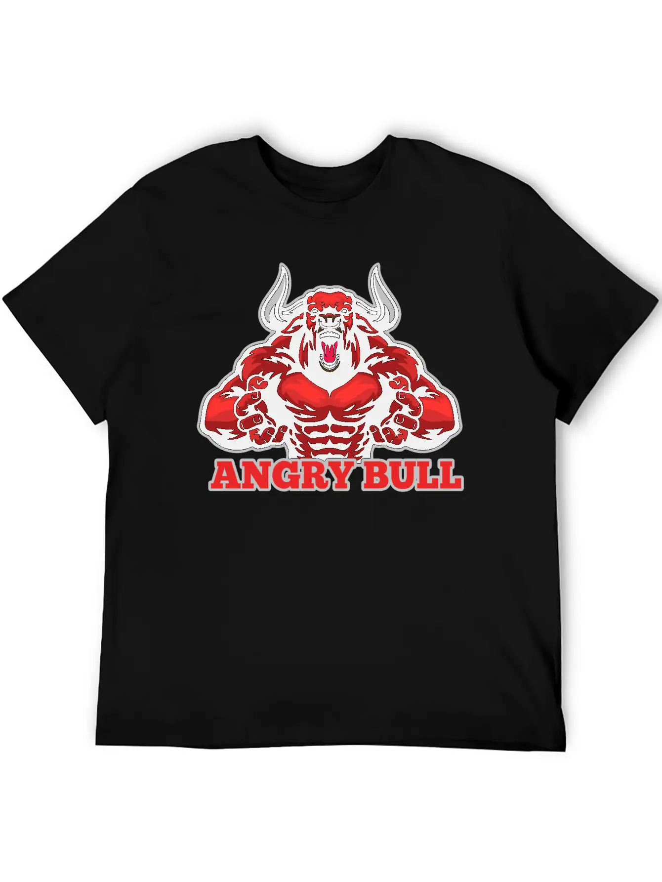 Angry Bull Design Timeless Short Sleeve Tee – Comfy And Minimalist Design