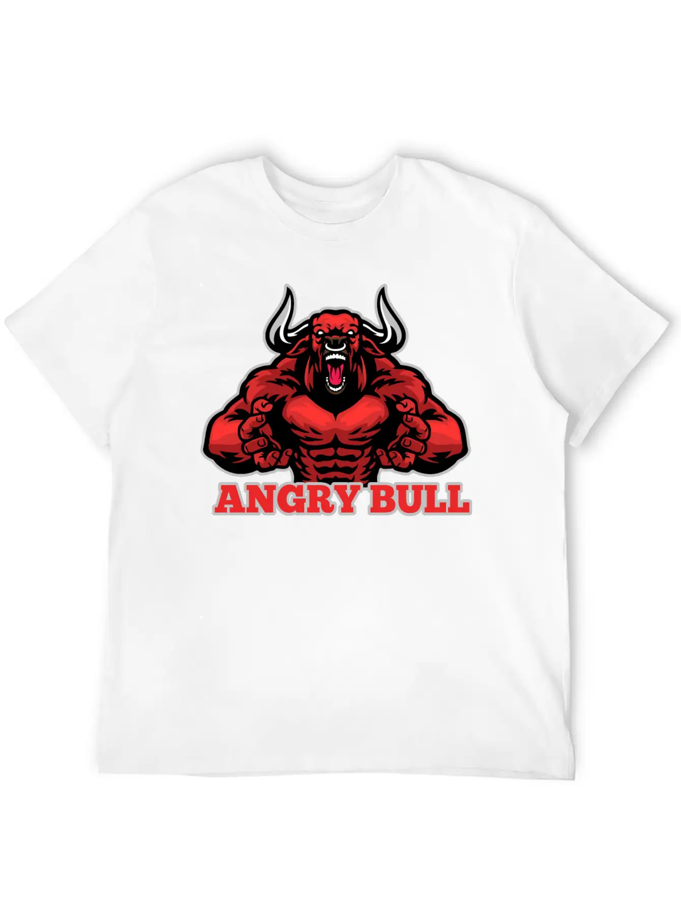 Angry Bull Design Timeless Short Sleeve Tee – Comfy And Minimalist Design