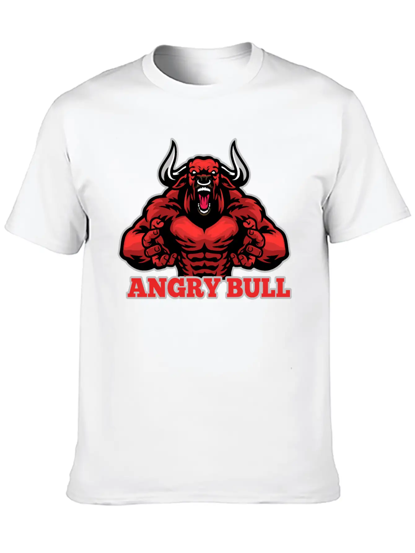 Angry Bull Design Timeless Short Sleeve Tee – Comfy And Minimalist Design