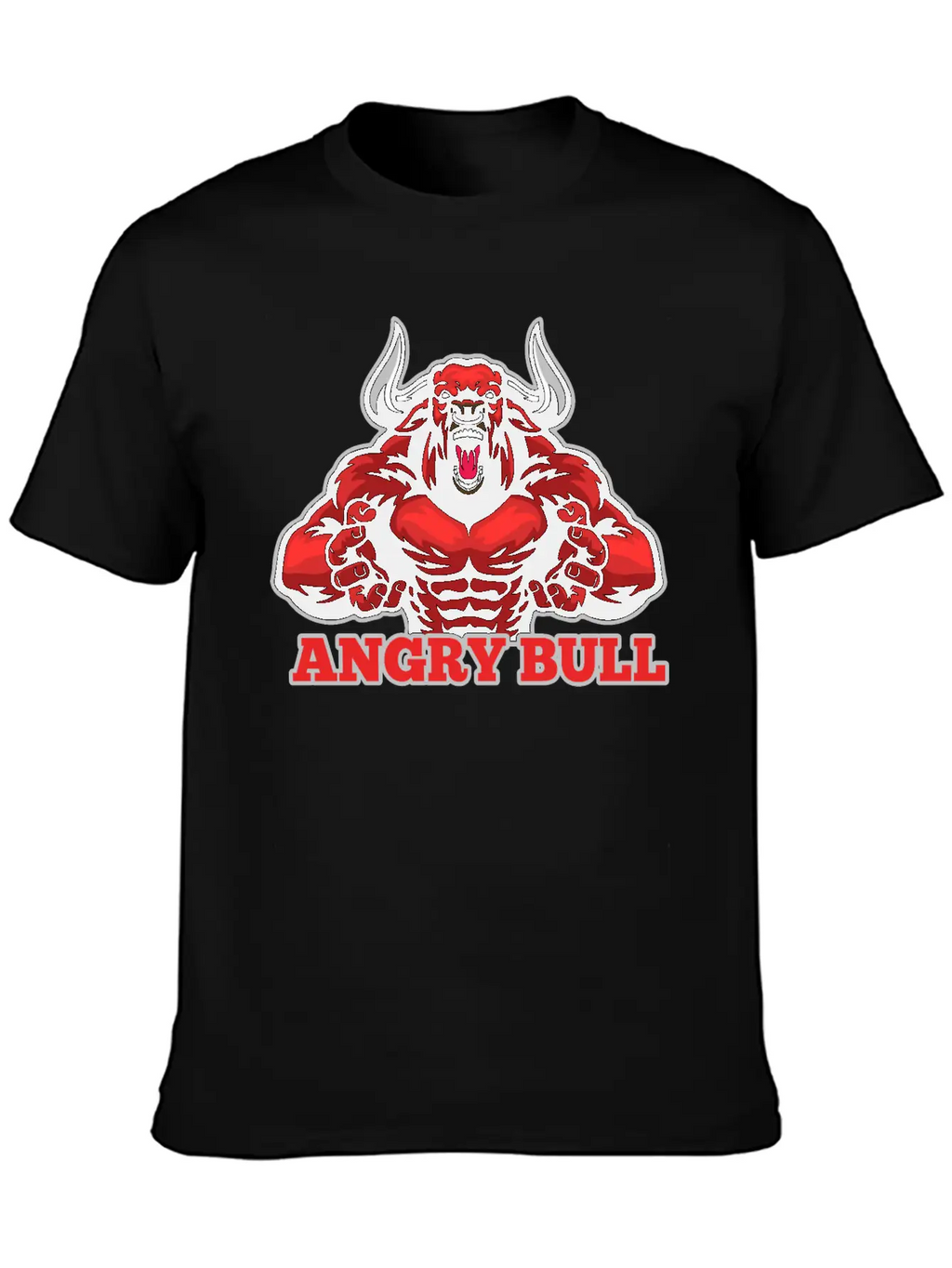 Angry Bull Design Timeless Short Sleeve Tee – Comfy And Minimalist Design