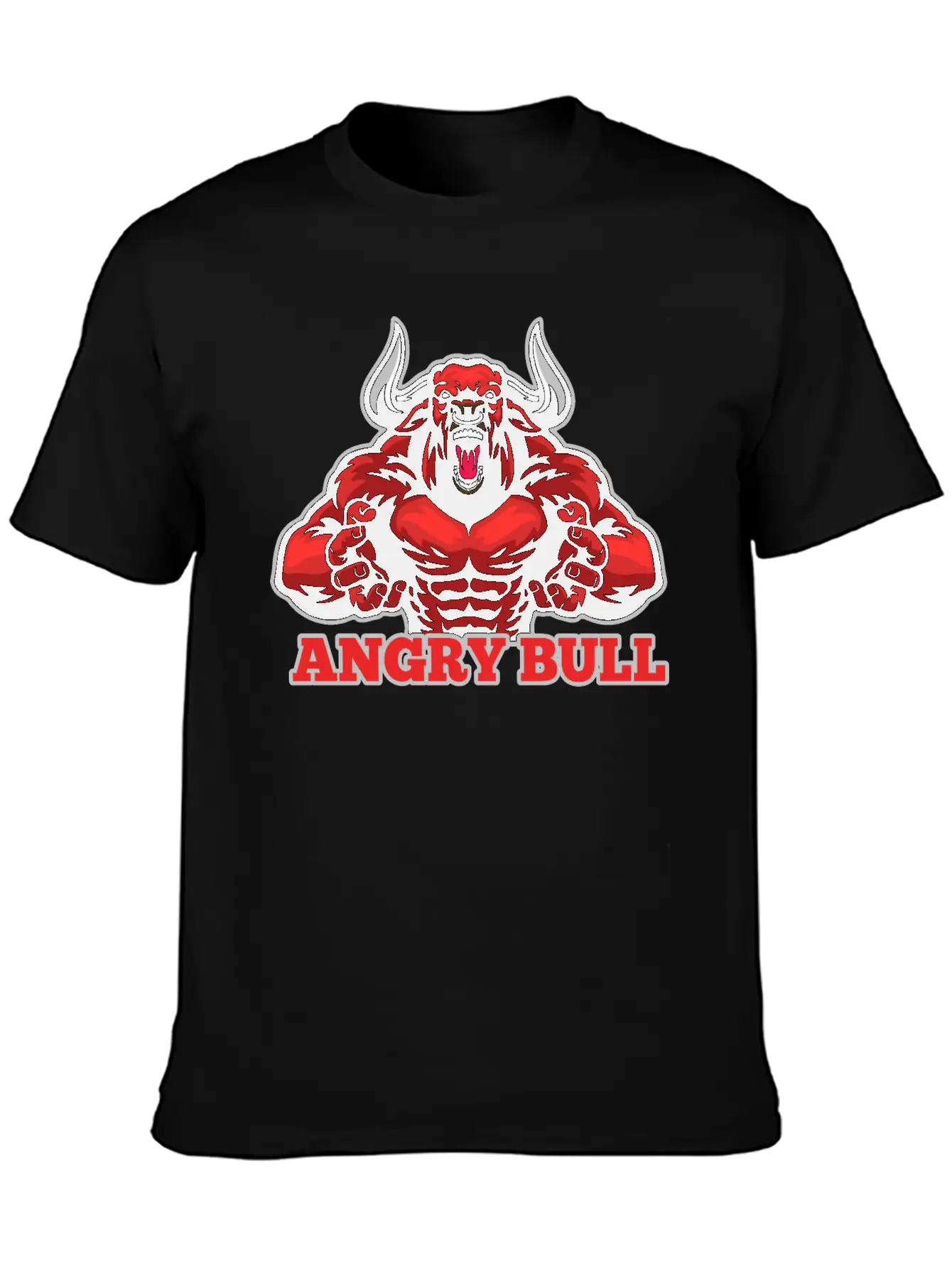 Angry Bull Design Timeless Short Sleeve Tee – Comfy And Minimalist Design