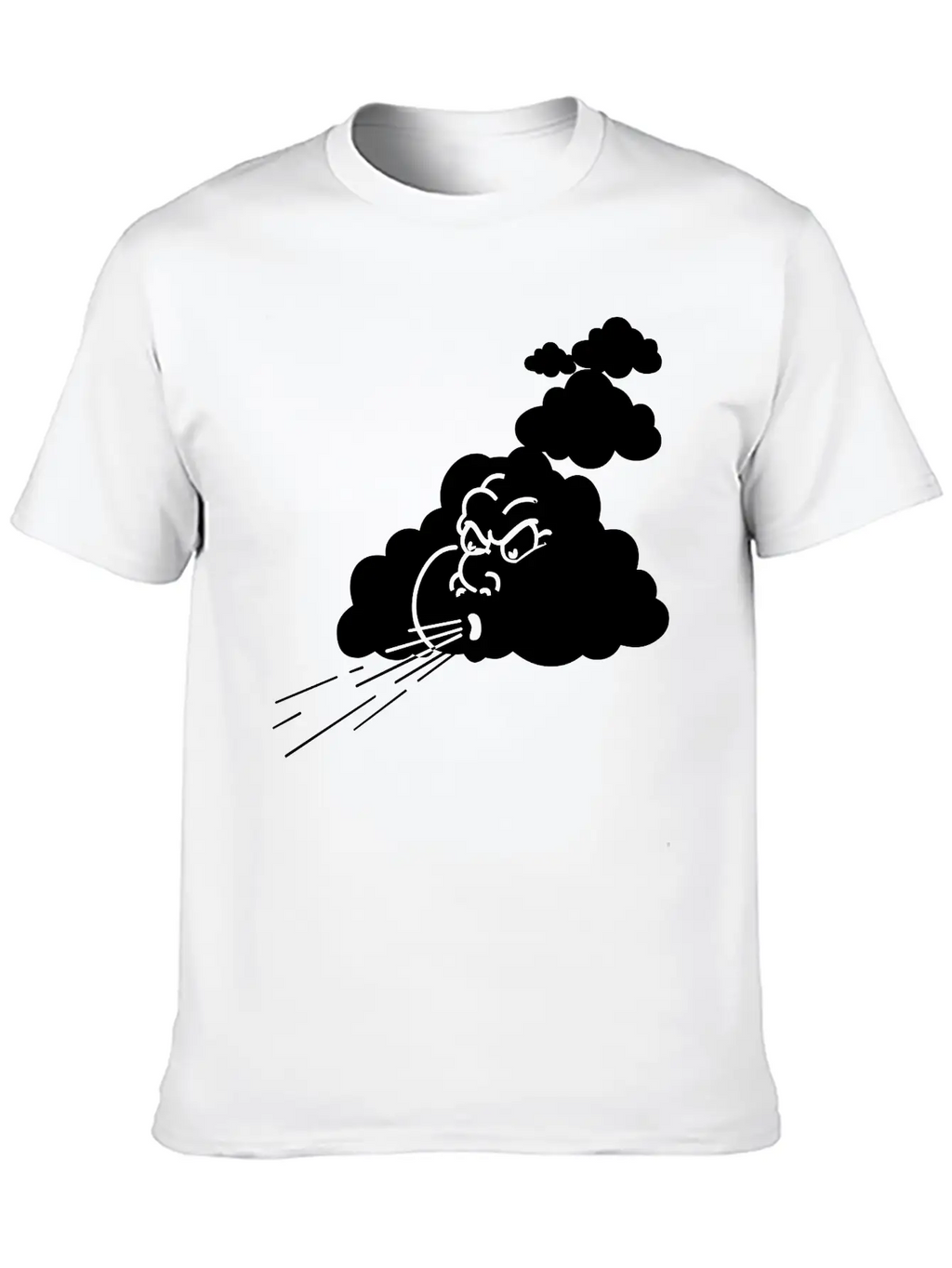 Angry Cloud Breathable Soft Cotton T-Shirt – Timeless Casual Look