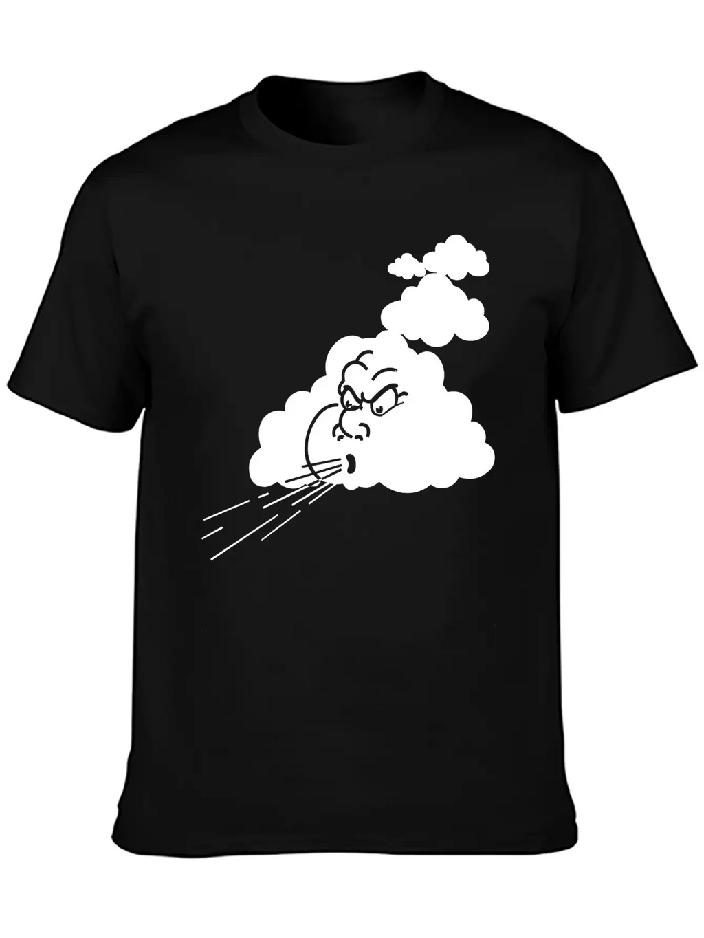Angry Cloud Breathable Soft Cotton T-Shirt – Timeless Casual Look