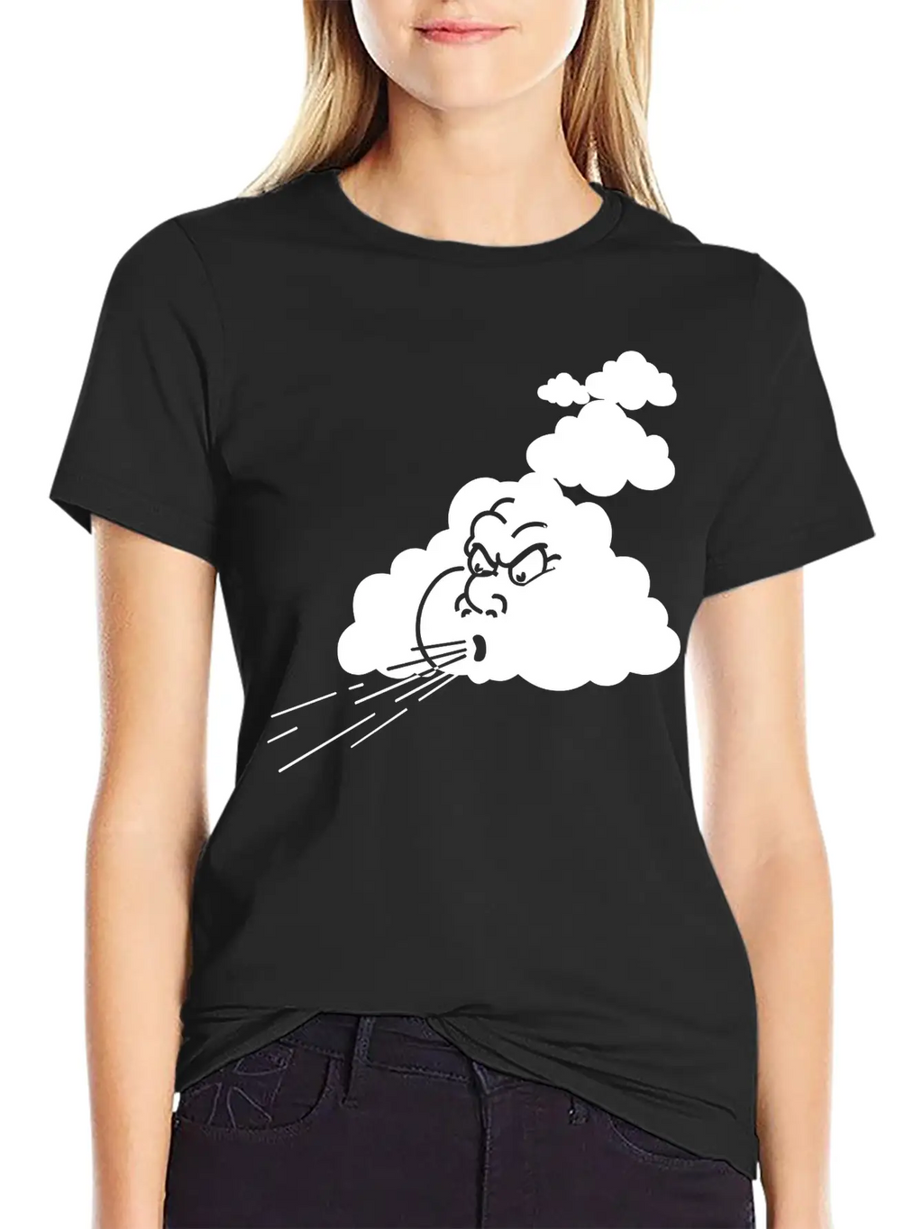 Angry Cloud Breathable Soft Cotton T-Shirt – Timeless Casual Look