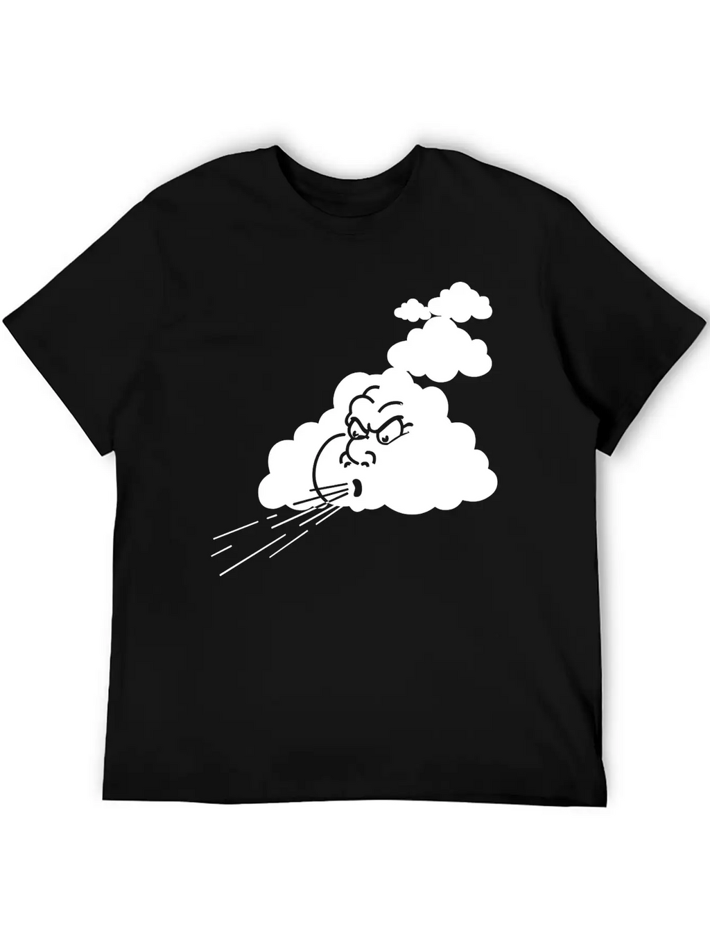 Angry Cloud Breathable Soft Cotton T-Shirt – Timeless Casual Look