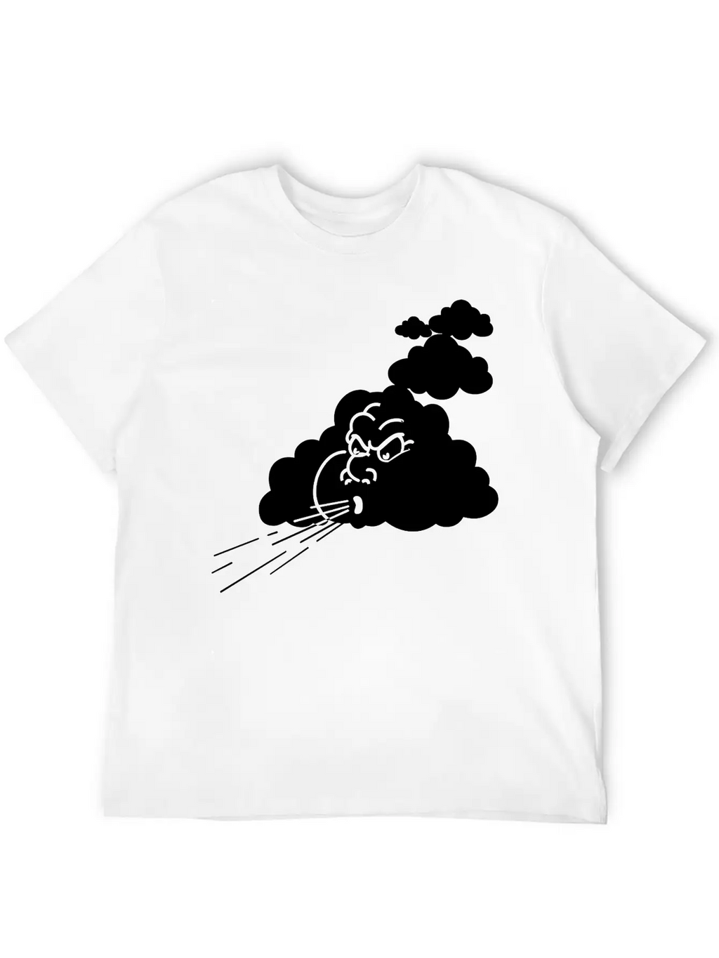 Angry Cloud Breathable Soft Cotton T-Shirt – Timeless Casual Look