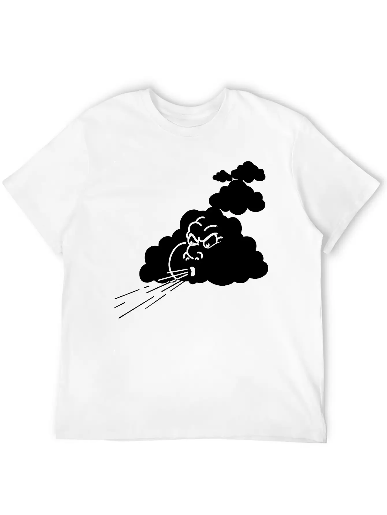 Angry Cloud Breathable Soft Cotton T-Shirt – Timeless Casual Look