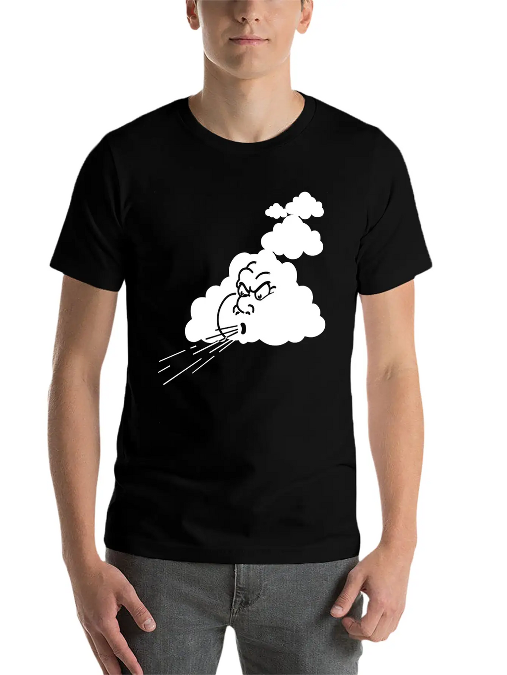 Angry Cloud Breathable Soft Cotton T-Shirt – Timeless Casual Look