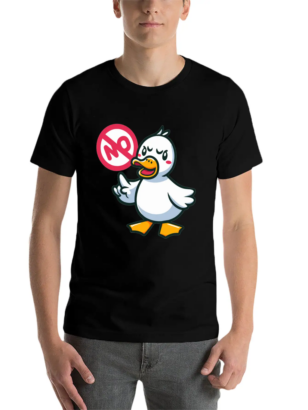 Angry Duck Says No Timeless Short Sleeve Tee – Comfy And Minimalist Design