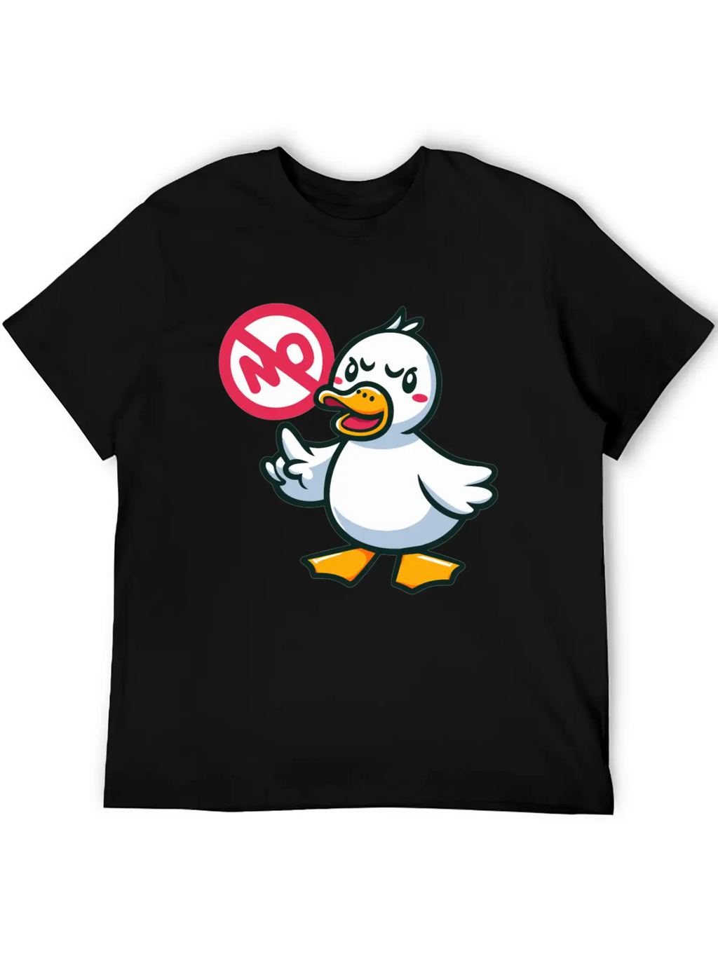 Angry Duck Says No Timeless Short Sleeve Tee – Comfy And Minimalist Design