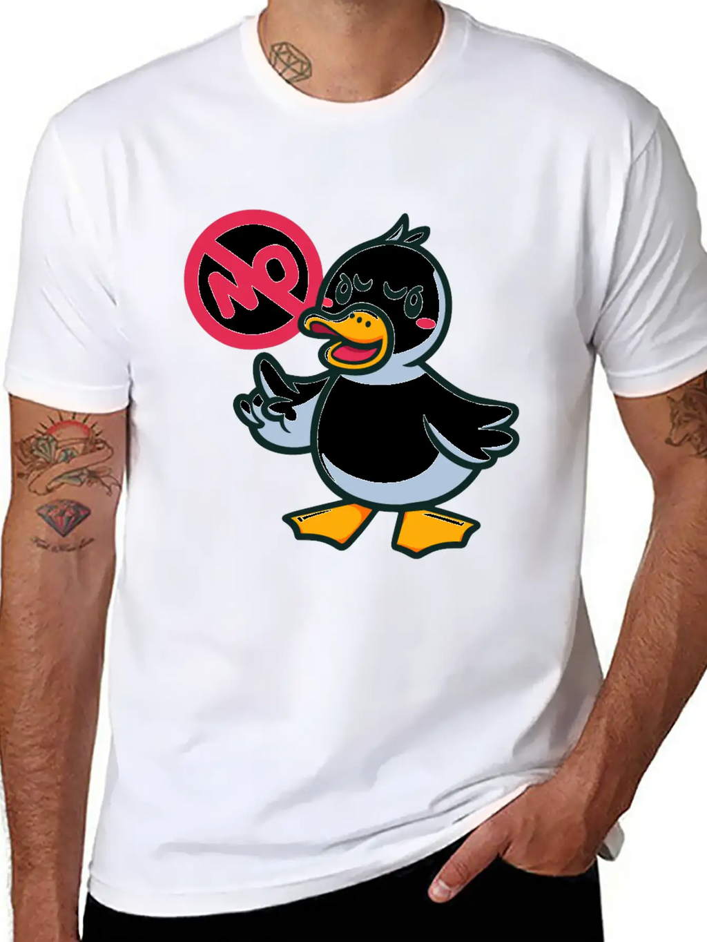 Angry Duck Says No Timeless Short Sleeve Tee – Comfy And Minimalist Design