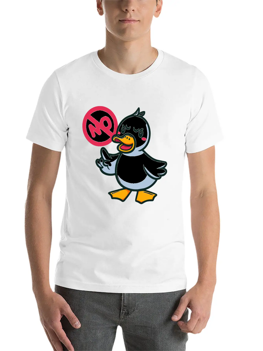 Angry Duck Says No Timeless Short Sleeve Tee – Comfy And Minimalist Design
