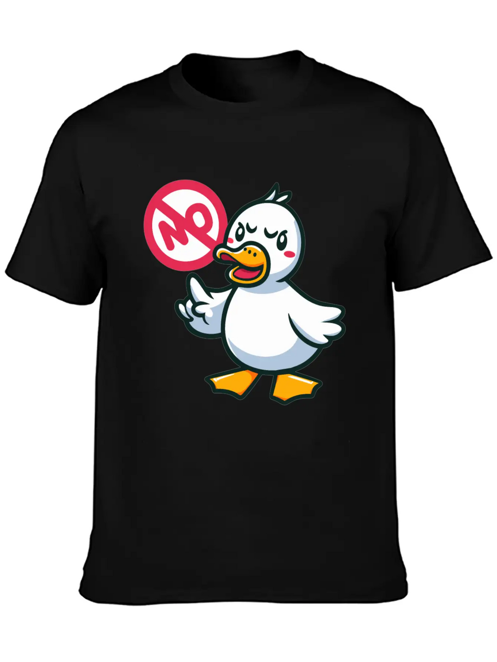 Angry Duck Says No Timeless Short Sleeve Tee – Comfy And Minimalist Design