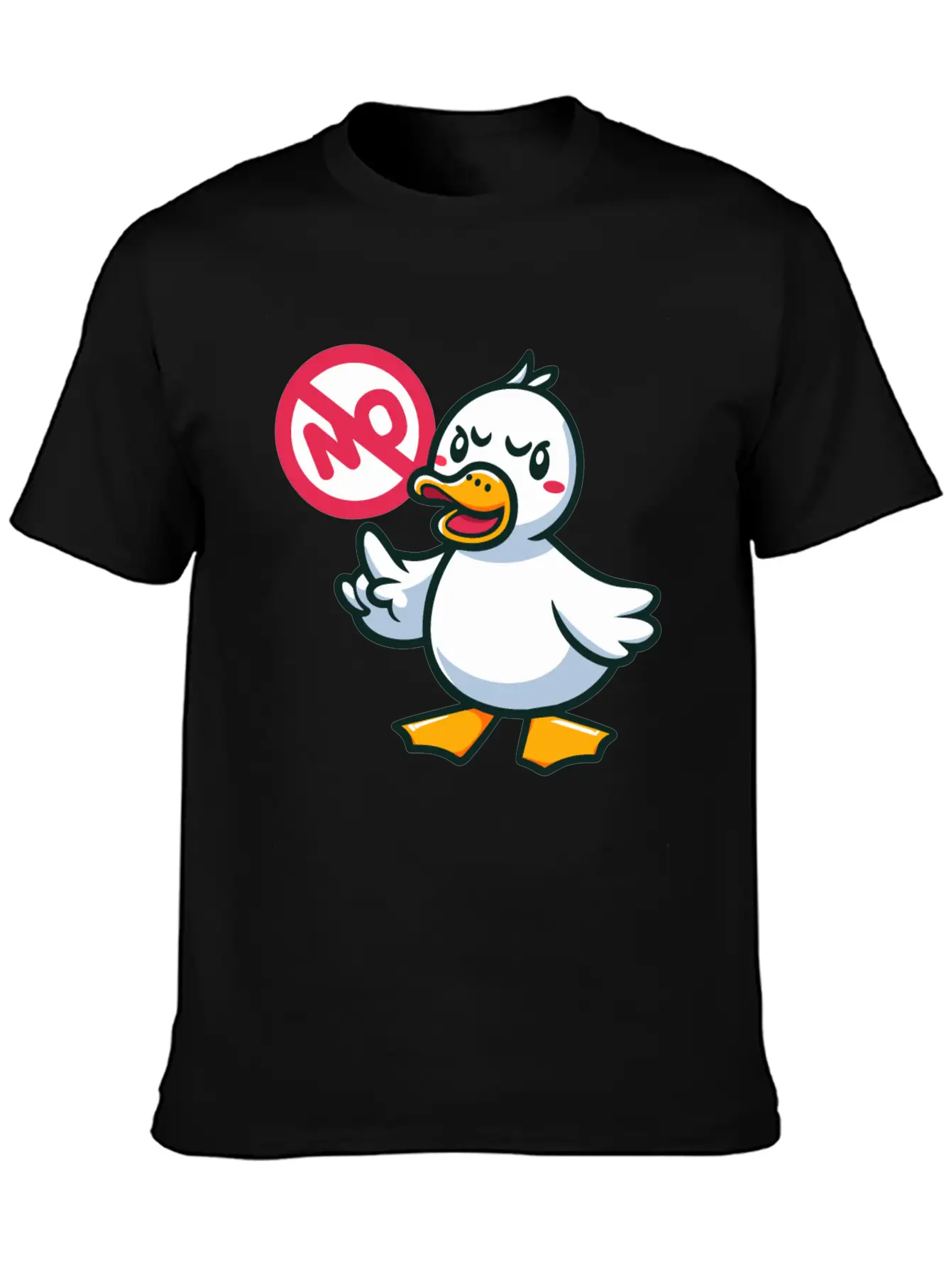 Angry Duck Says No Timeless Short Sleeve Tee – Comfy And Minimalist Design