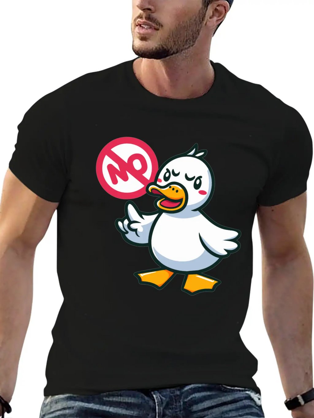 Angry Duck Says No Timeless Short Sleeve Tee – Comfy And Minimalist Design