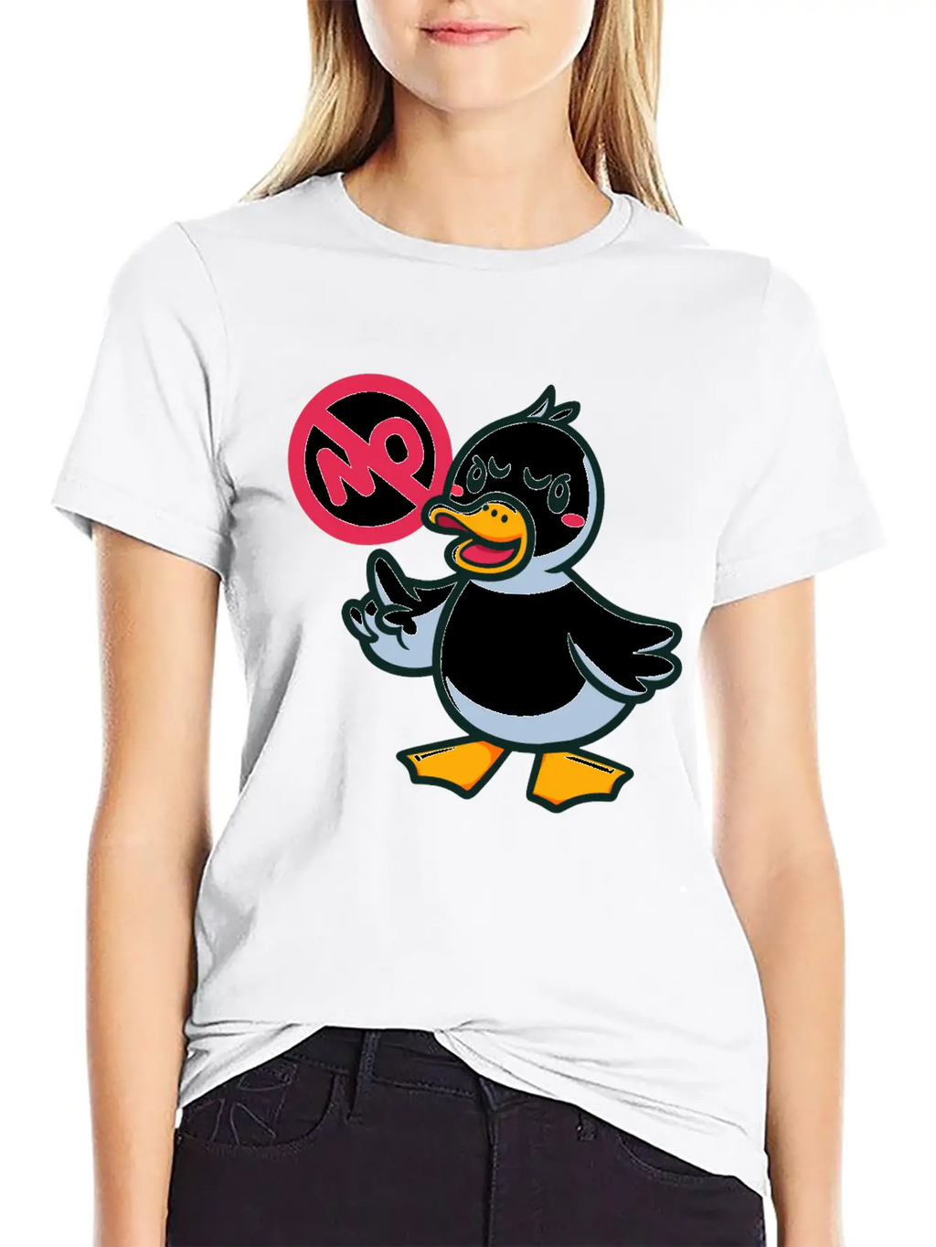 Angry Duck Says No Timeless Short Sleeve Tee – Comfy And Minimalist Design