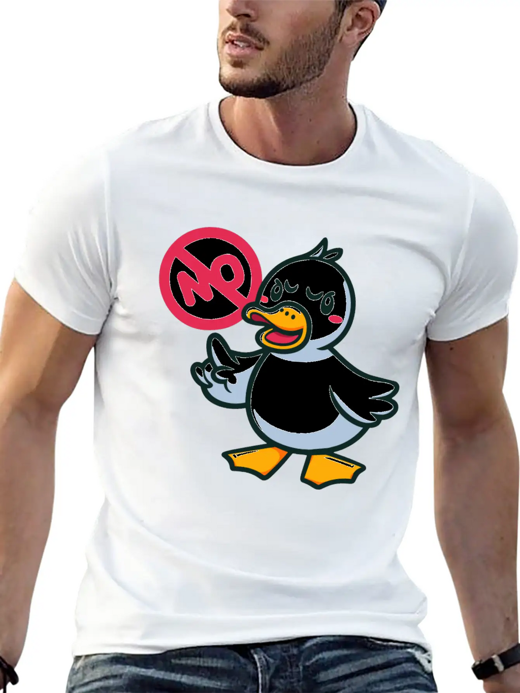 Angry Duck Says No Timeless Short Sleeve Tee – Comfy And Minimalist Design
