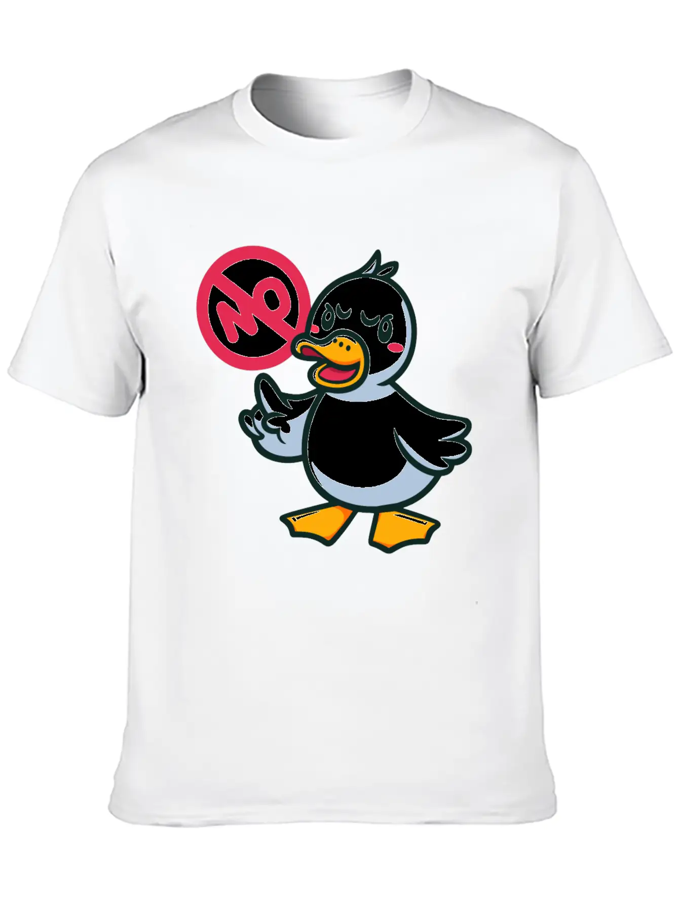 Angry Duck Says No Timeless Short Sleeve Tee – Comfy And Minimalist Design