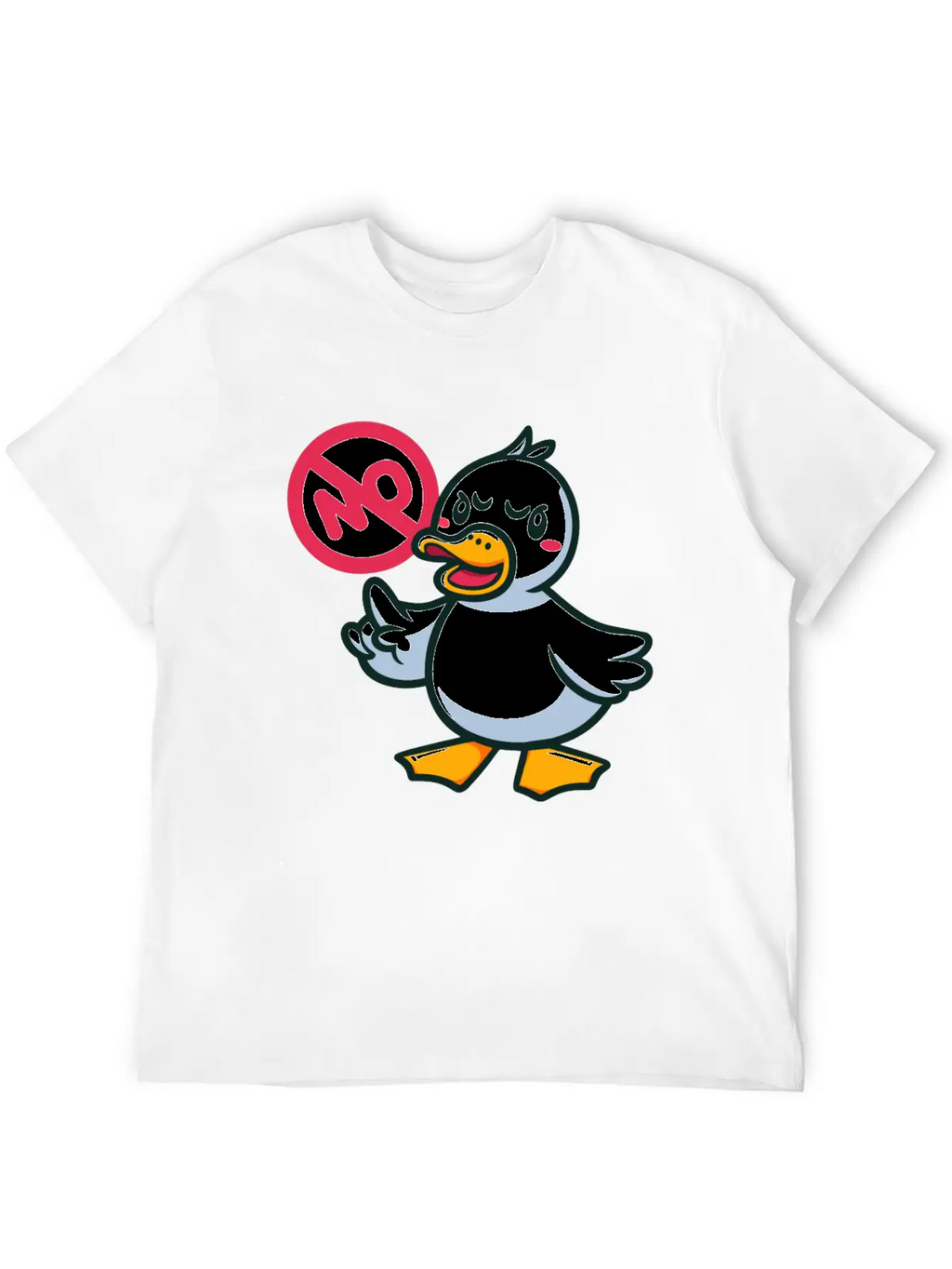 Angry Duck Says No Timeless Short Sleeve Tee – Comfy And Minimalist Design