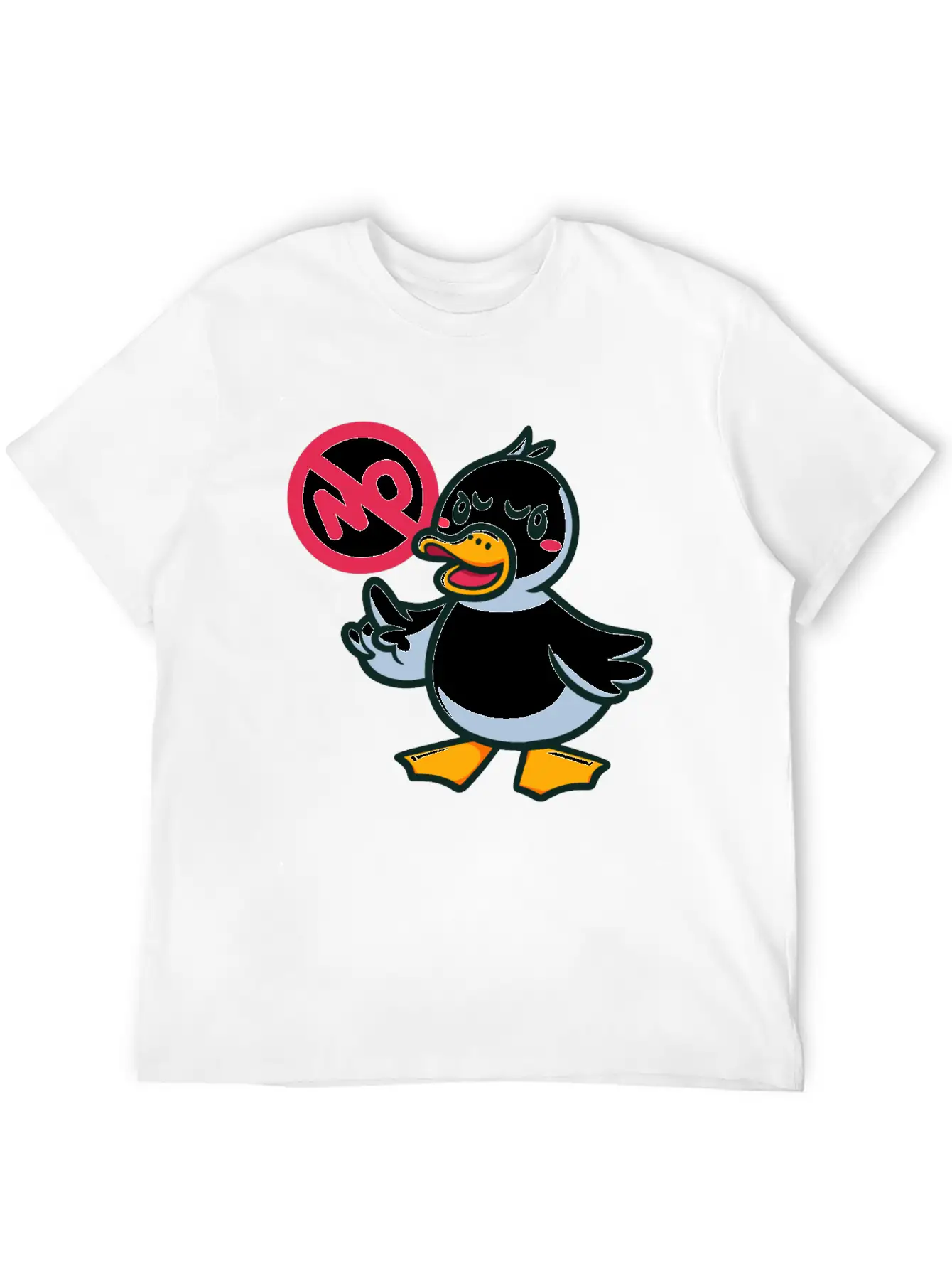 Angry Duck Says No Timeless Short Sleeve Tee – Comfy And Minimalist Design