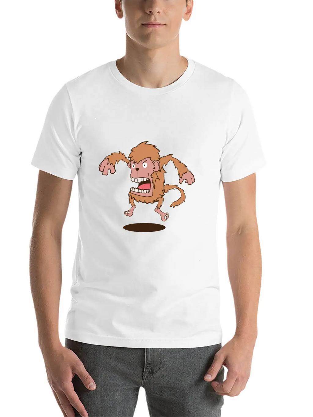 Angry Monkey T-Shirt & Gift Timeless Short Sleeve Tee – Comfy And Minimalist Design