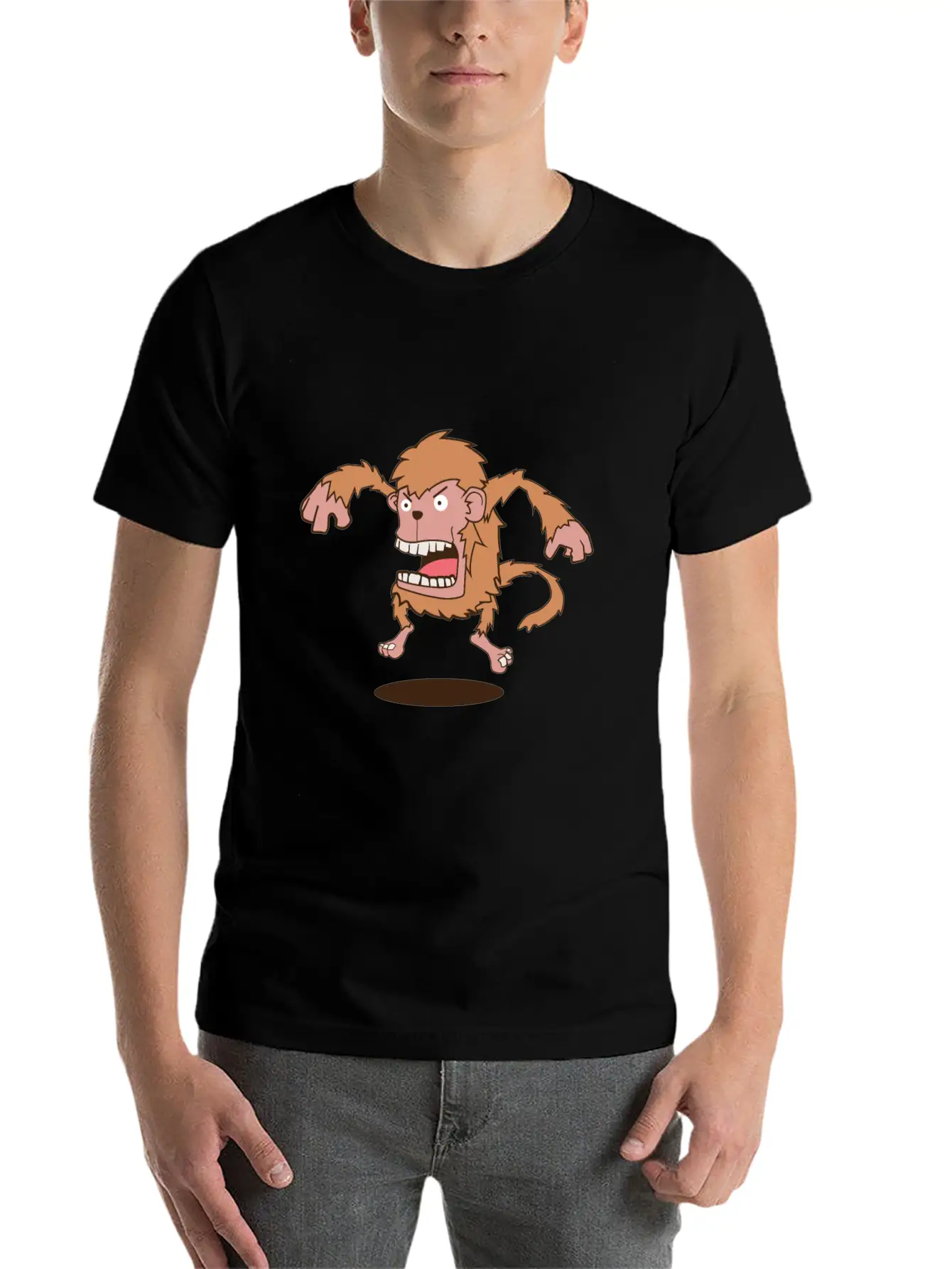Angry Monkey T-Shirt & Gift Timeless Short Sleeve Tee – Comfy And Minimalist Design